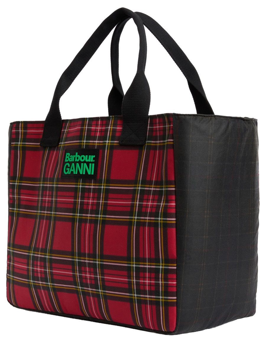 Barbour Barbour BARBOUR X GANNI WAXED COTTON TOTE BAG - MULTICOLOUR Size ONE SIZE - 3 Thumbnail
