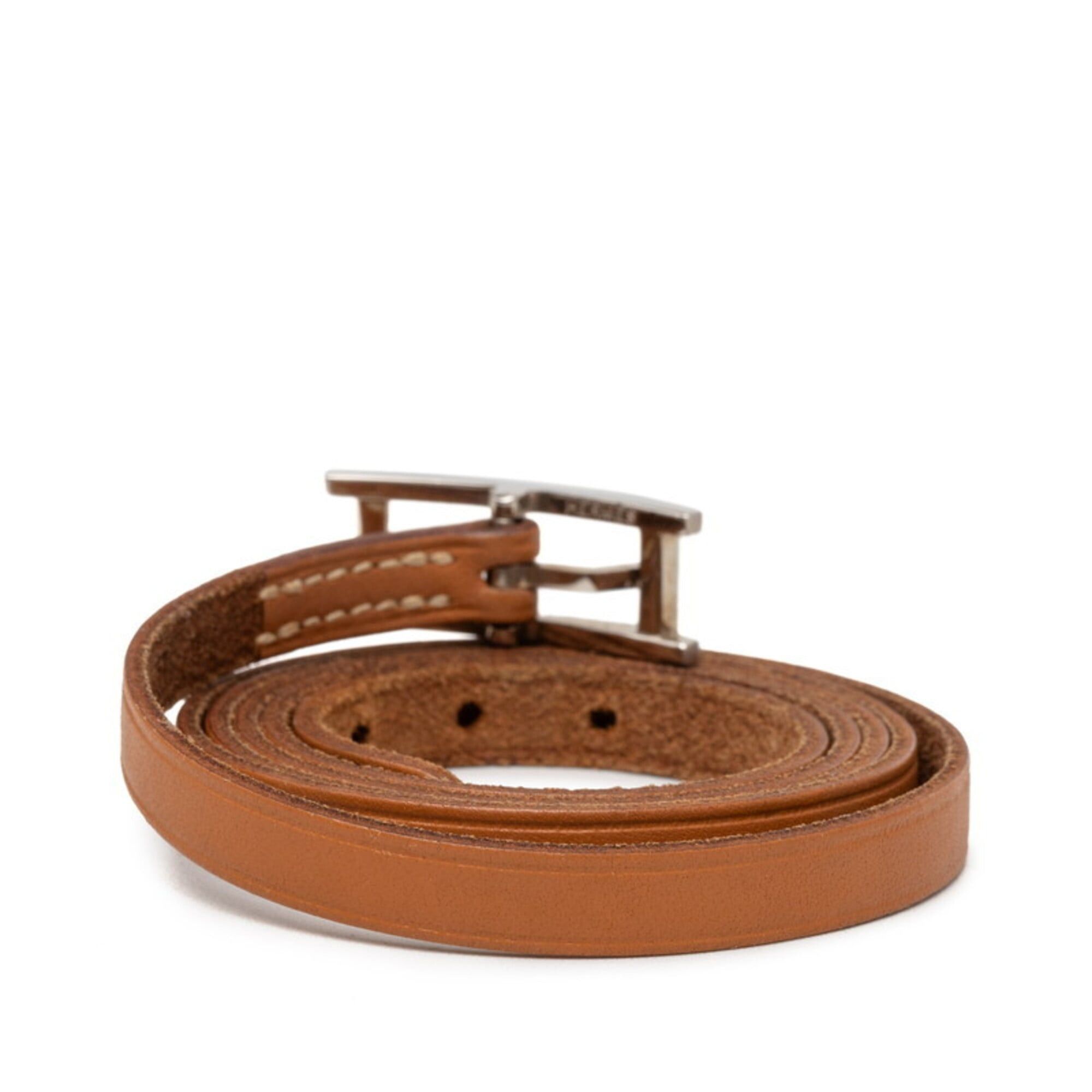 Hermes Hermes Api Double Tour Bracelet, 5-strand, Brown Leather, Women's Size ONE SIZE - 3 Thumbnail