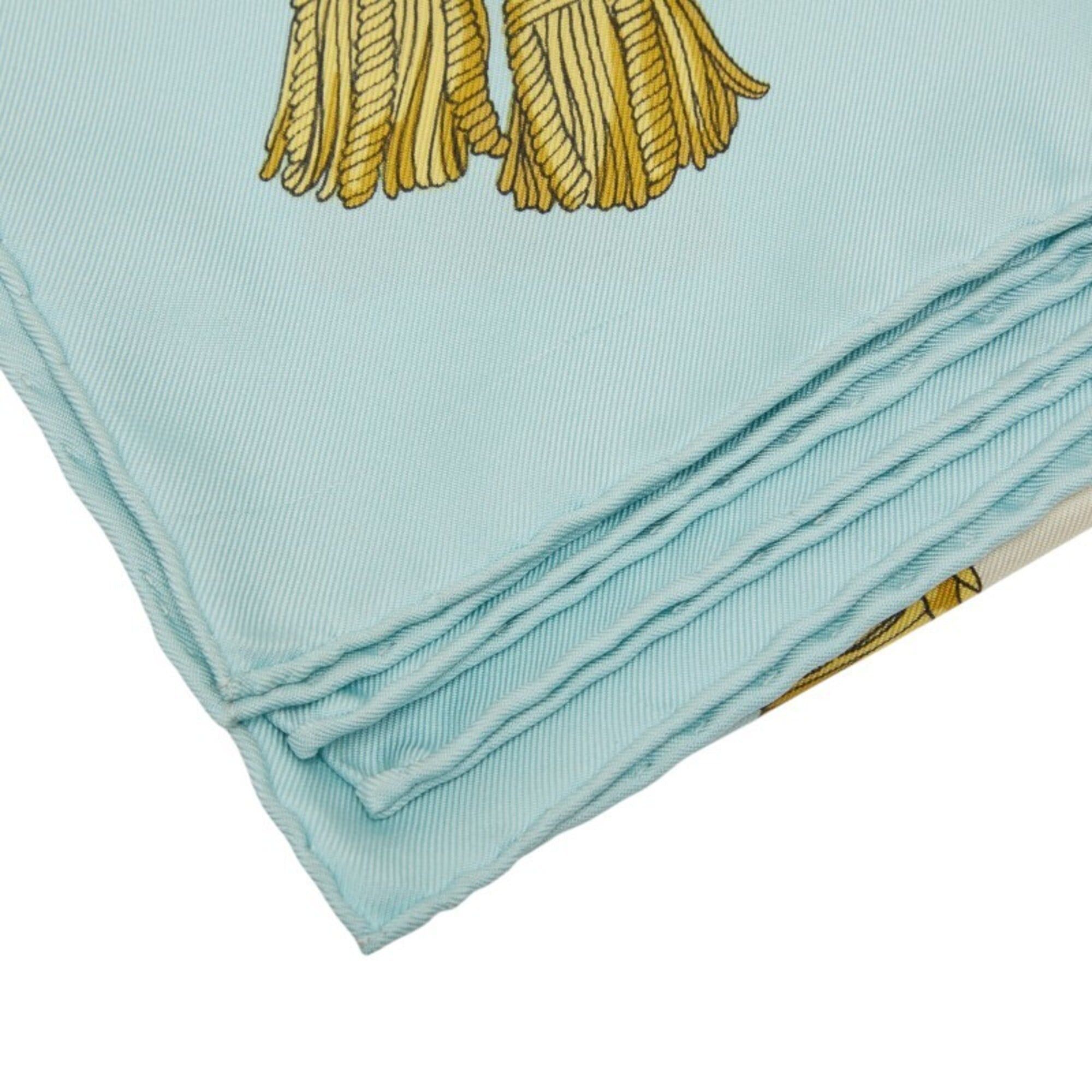 Hermes Hermes Carre 90 VUE DU CARROSSE DE LA GALERE REALE Queen's Coronation Scarf/Muffler, Blue Multicolor Silk, Women's HERMES Size ONE SIZE - 4 Thumbnail
