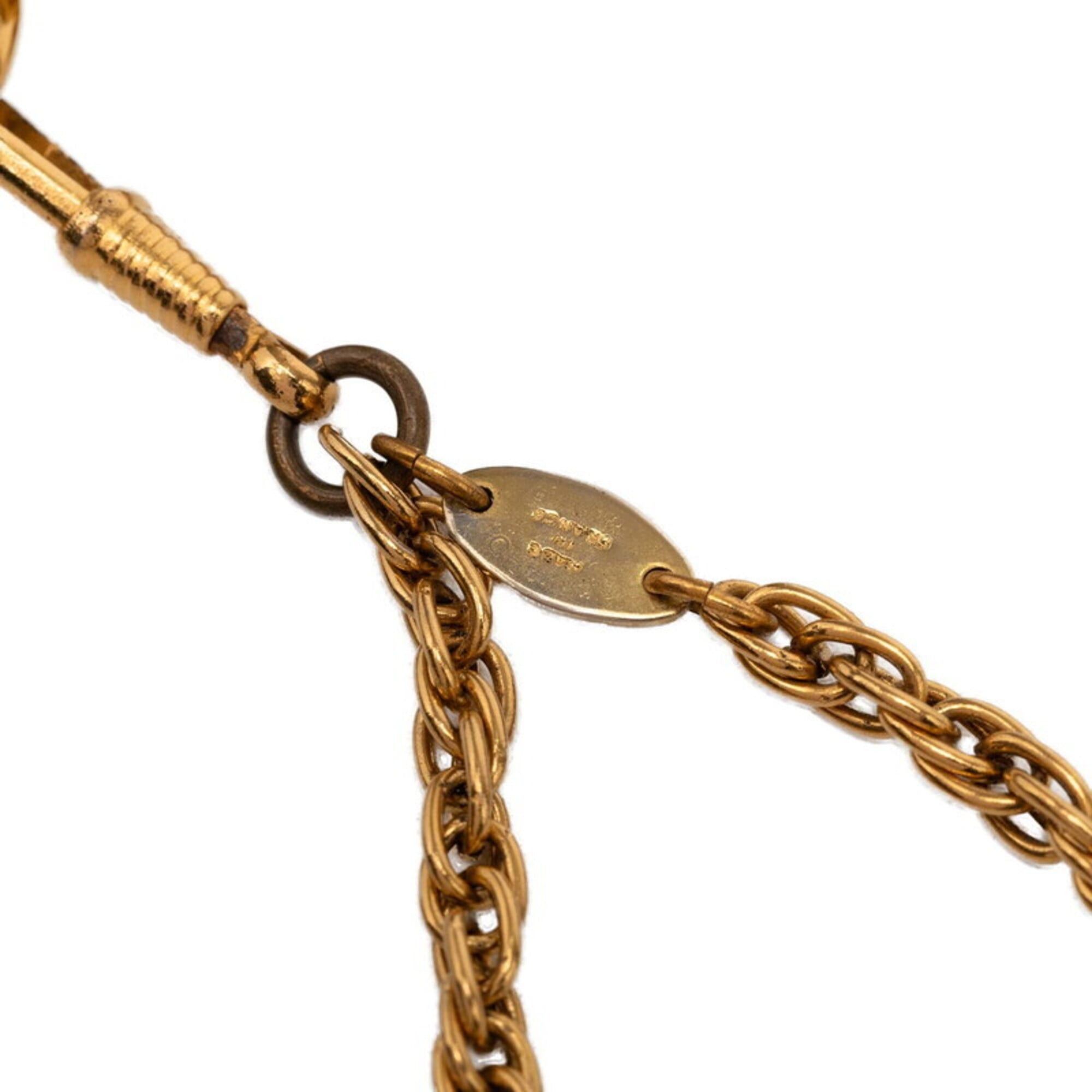 Chanel Chanel 1983 Vintage Magnifying Glass Necklace, Double Strand, Gold Plated, Women's CHANEL Size ONE SIZE - 5 Thumbnail