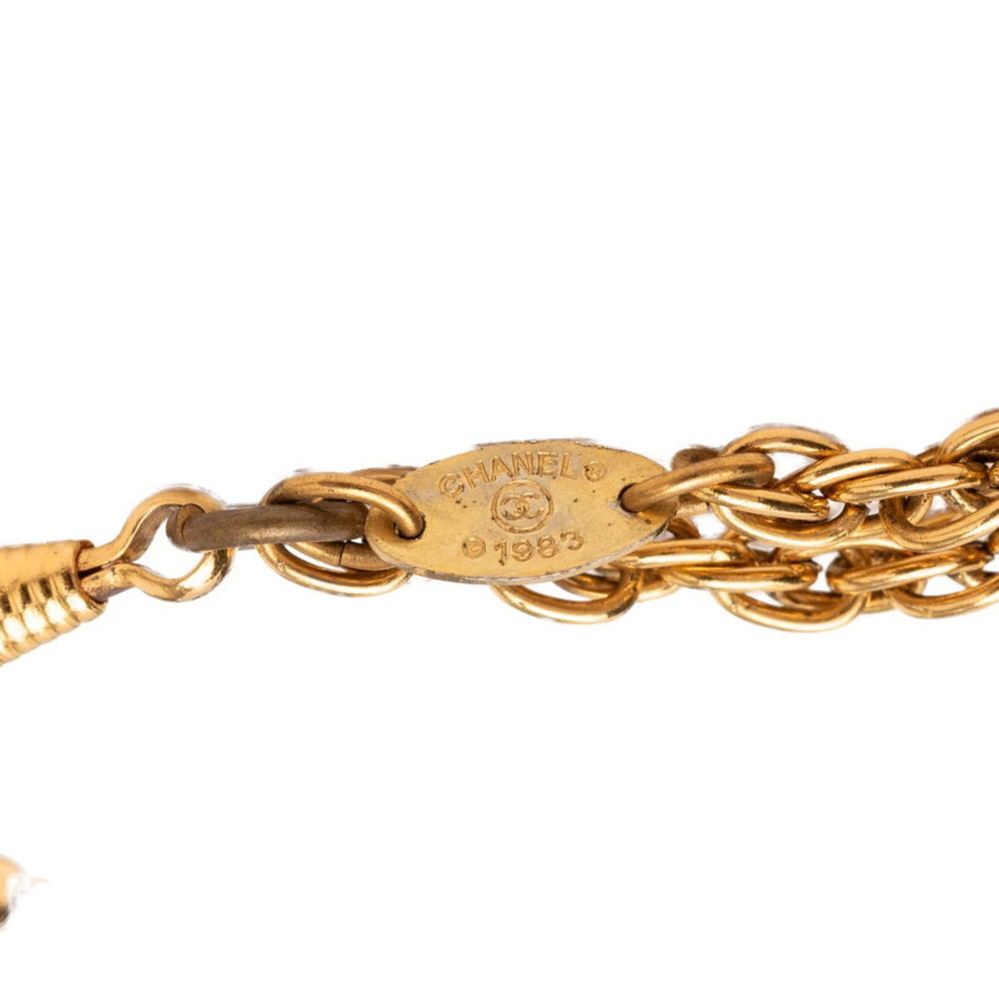 Chanel Chanel 1983 Vintage Magnifying Glass Necklace, Double Strand, Gold Plated, Women's CHANEL Size ONE SIZE - 6 Thumbnail
