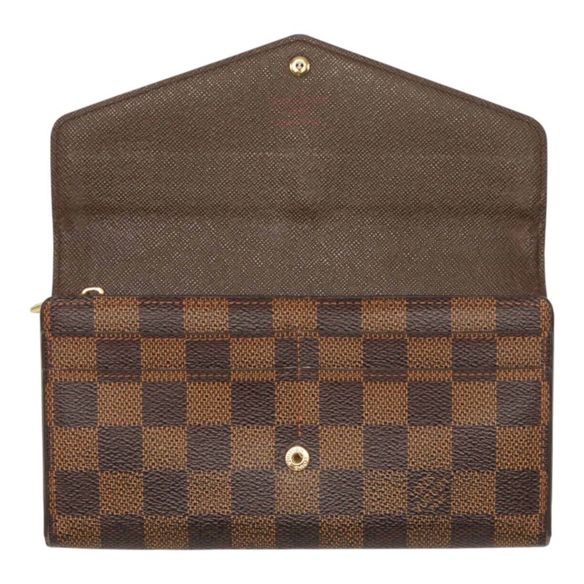Louis Vuitton Louis Vuitton Damier Portefeuille Sarah Long Wallet N63209 Brown Leather Women's LOUIS VUITTON Size ONE SIZE - 6 Thumbnail
