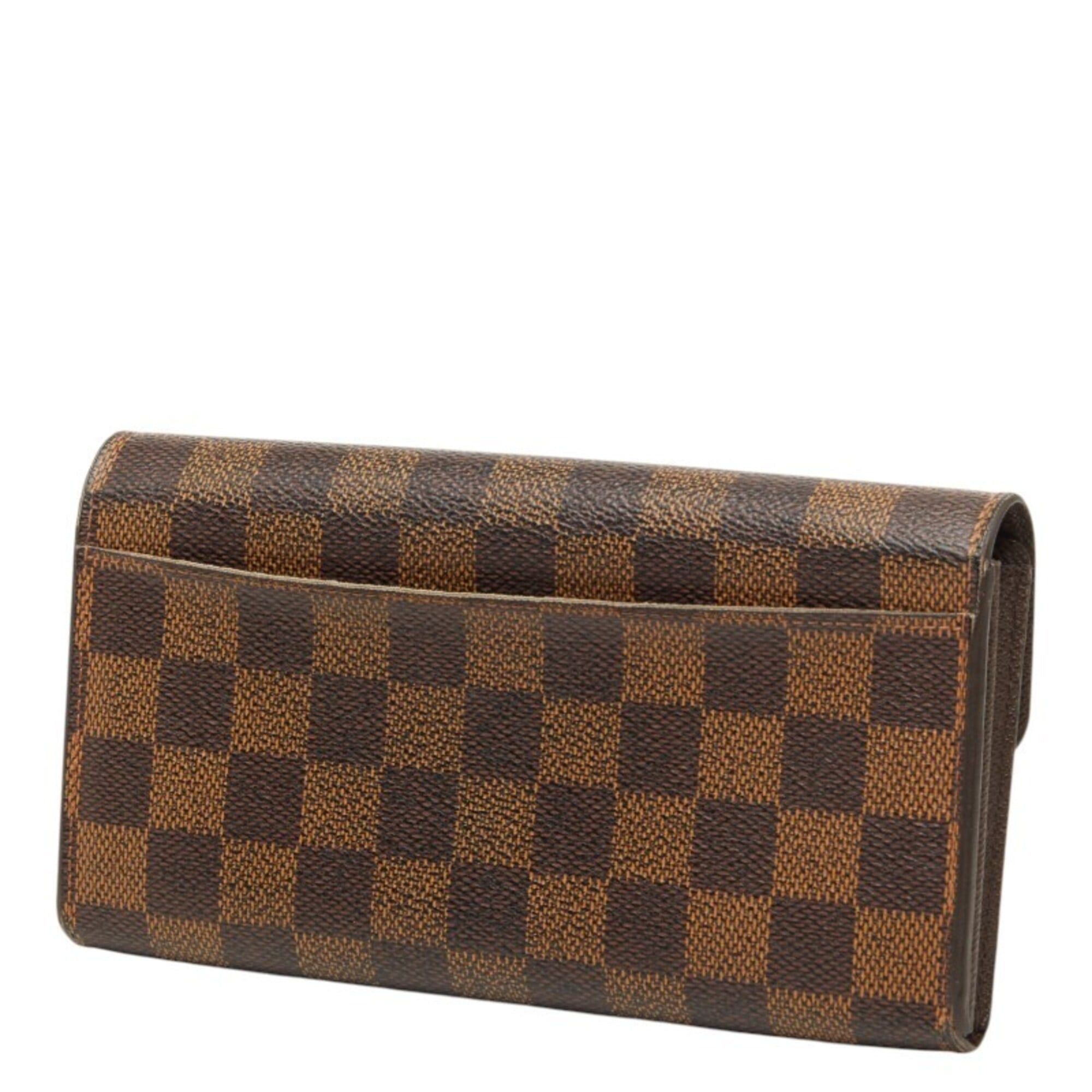 Louis Vuitton Louis Vuitton Damier Portefeuille Sarah Long Wallet N63209 Brown Leather Women's LOUIS VUITTON Size ONE SIZE - 2 Thumbnail