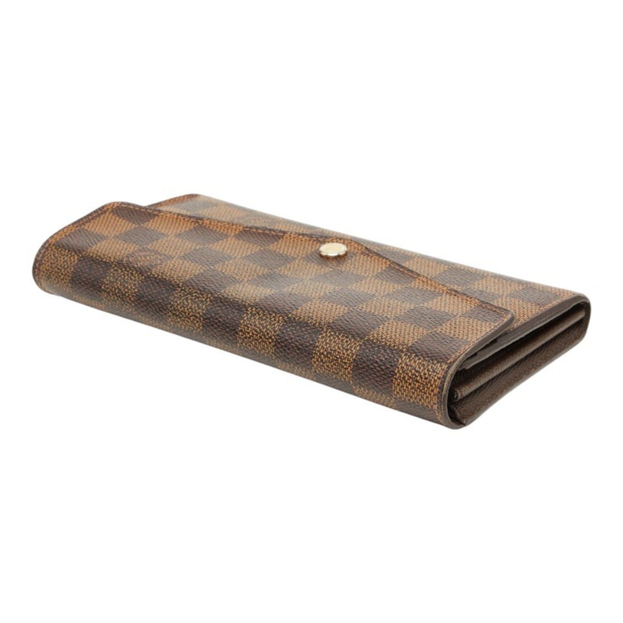 Louis Vuitton Louis Vuitton Damier Portefeuille Sarah Long Wallet N63209 Brown Leather Women's LOUIS VUITTON Size ONE SIZE - 5 Thumbnail