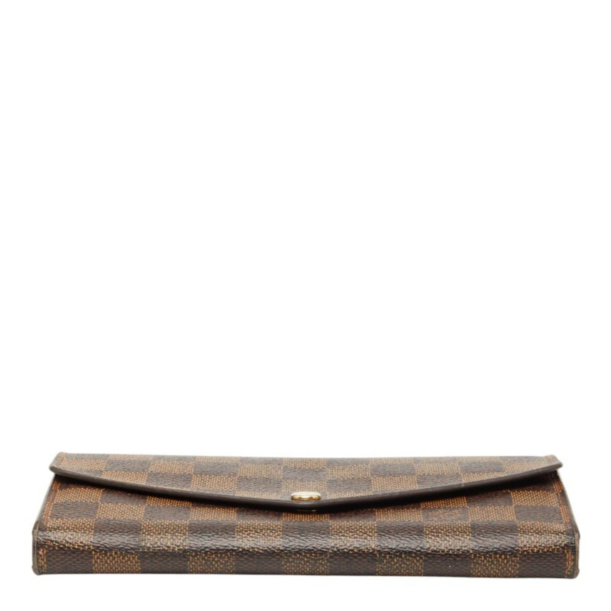 Louis Vuitton Louis Vuitton Damier Portefeuille Sarah Long Wallet N63209 Brown Leather Women's LOUIS VUITTON Size ONE SIZE - 3 Thumbnail
