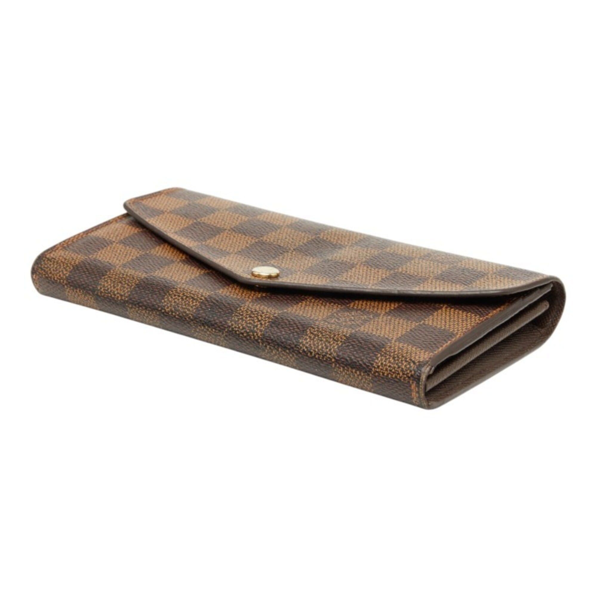 Louis Vuitton Louis Vuitton Damier Portefeuille Sarah Long Wallet N63209 Brown Leather Women's LOUIS VUITTON Size ONE SIZE - 4 Thumbnail