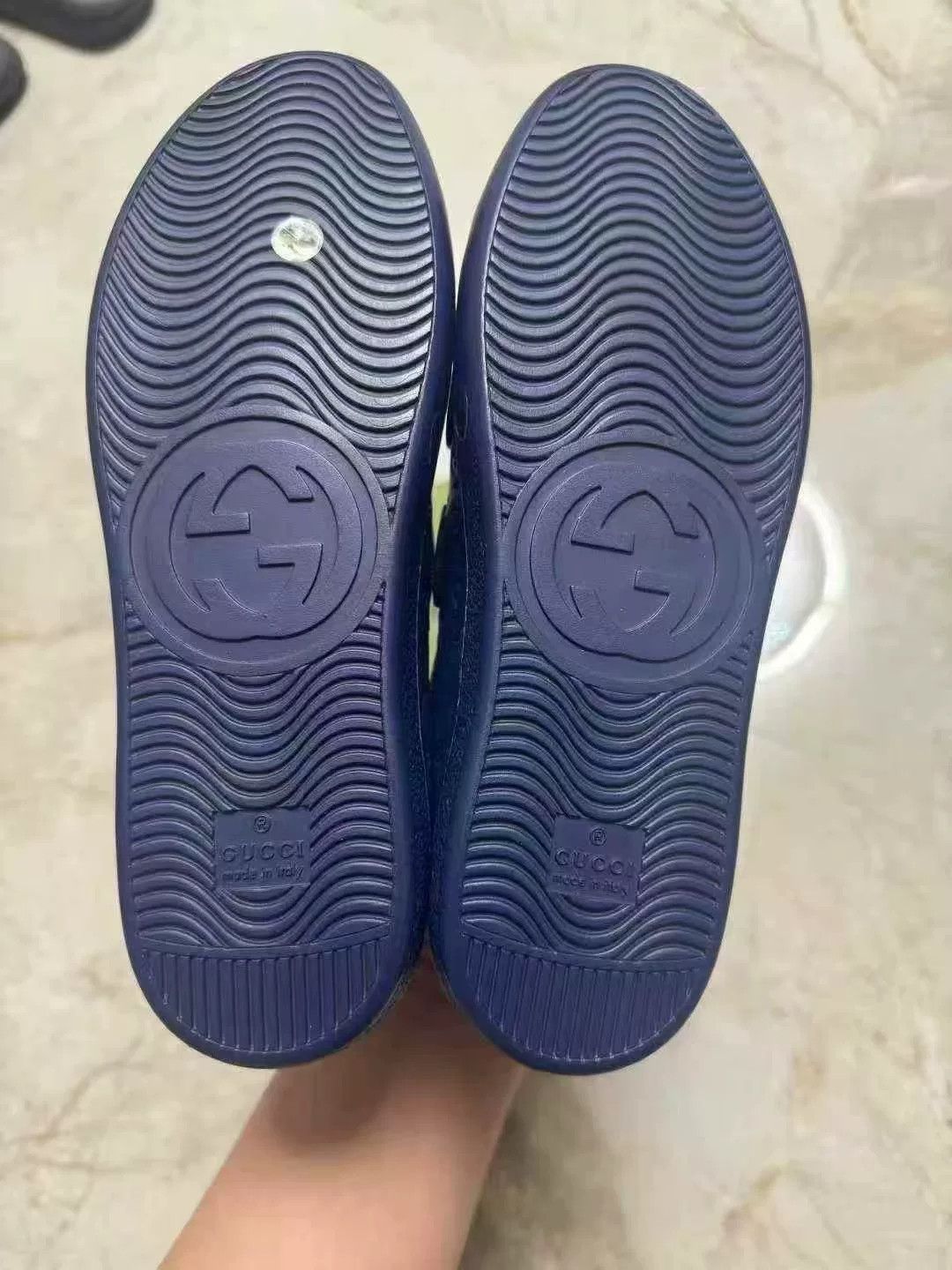 Gucci Gucci Navy Velcro GG Sneakers Size US 5 / IT 35 - 4 Thumbnail