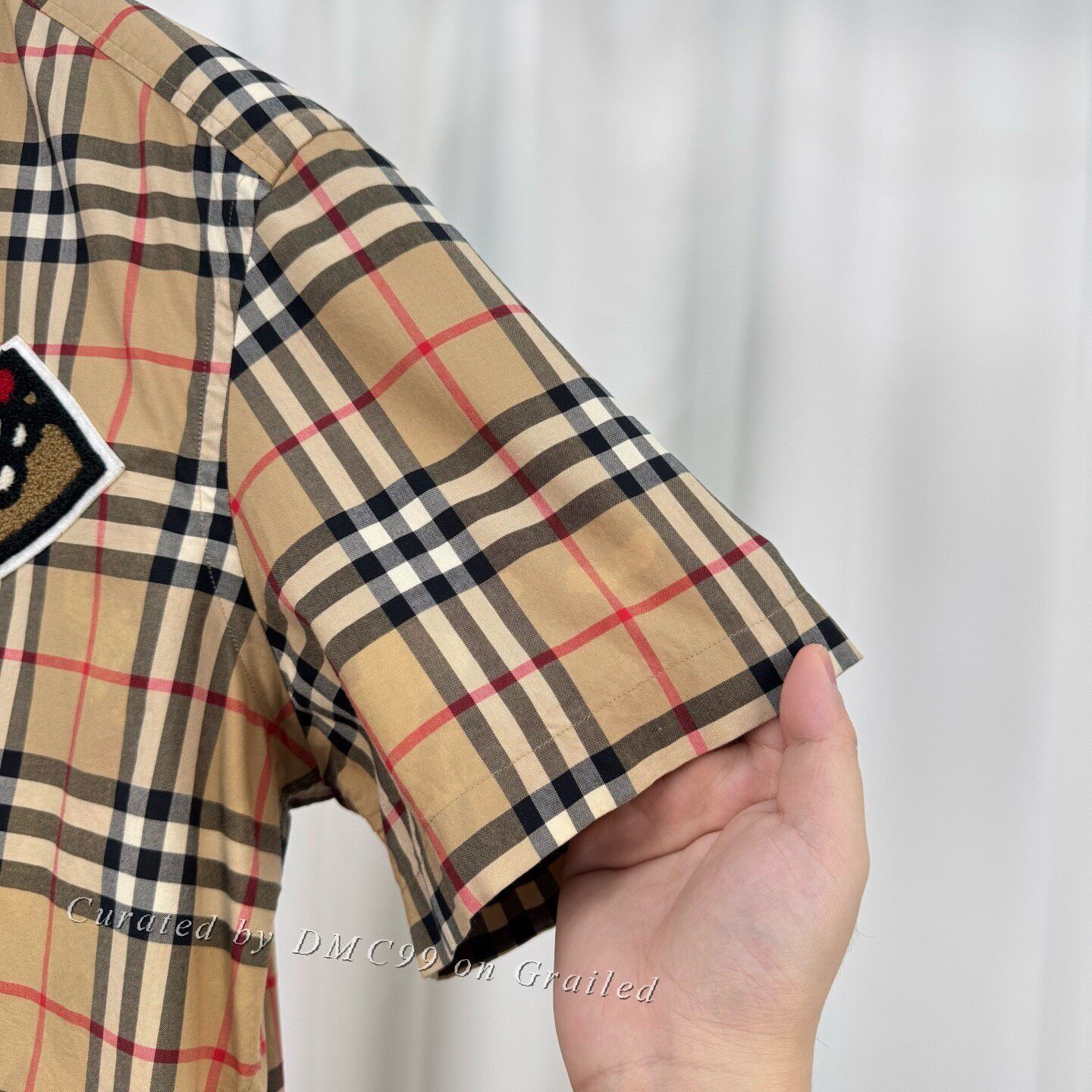 Burberry Burberry Embroidered Logo Check Short-Sleeve Shirt Size US S / EU 44-46 / 1 - 4 Thumbnail