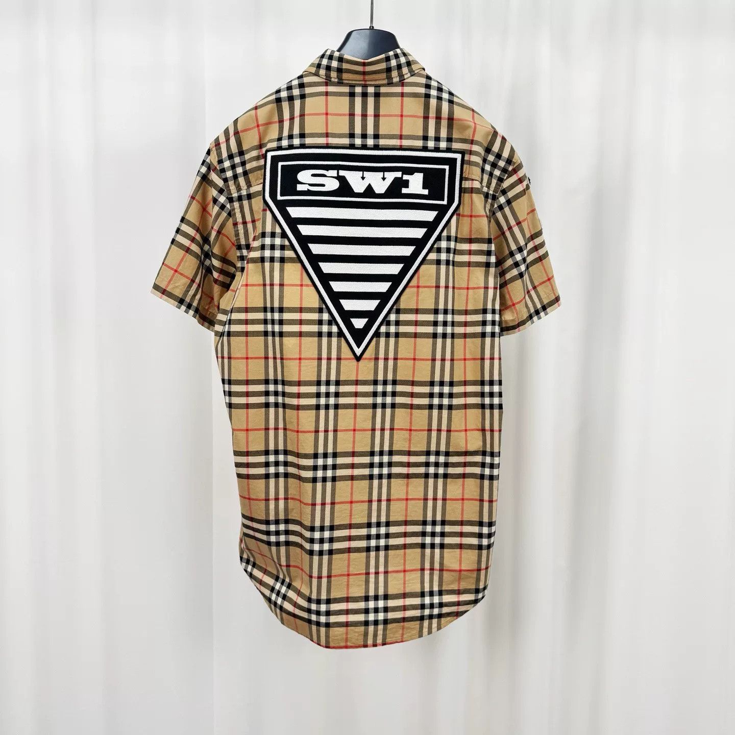 Burberry Burberry Embroidered Logo Check Short-Sleeve Shirt Size US S / EU 44-46 / 1 - 2 Thumbnail