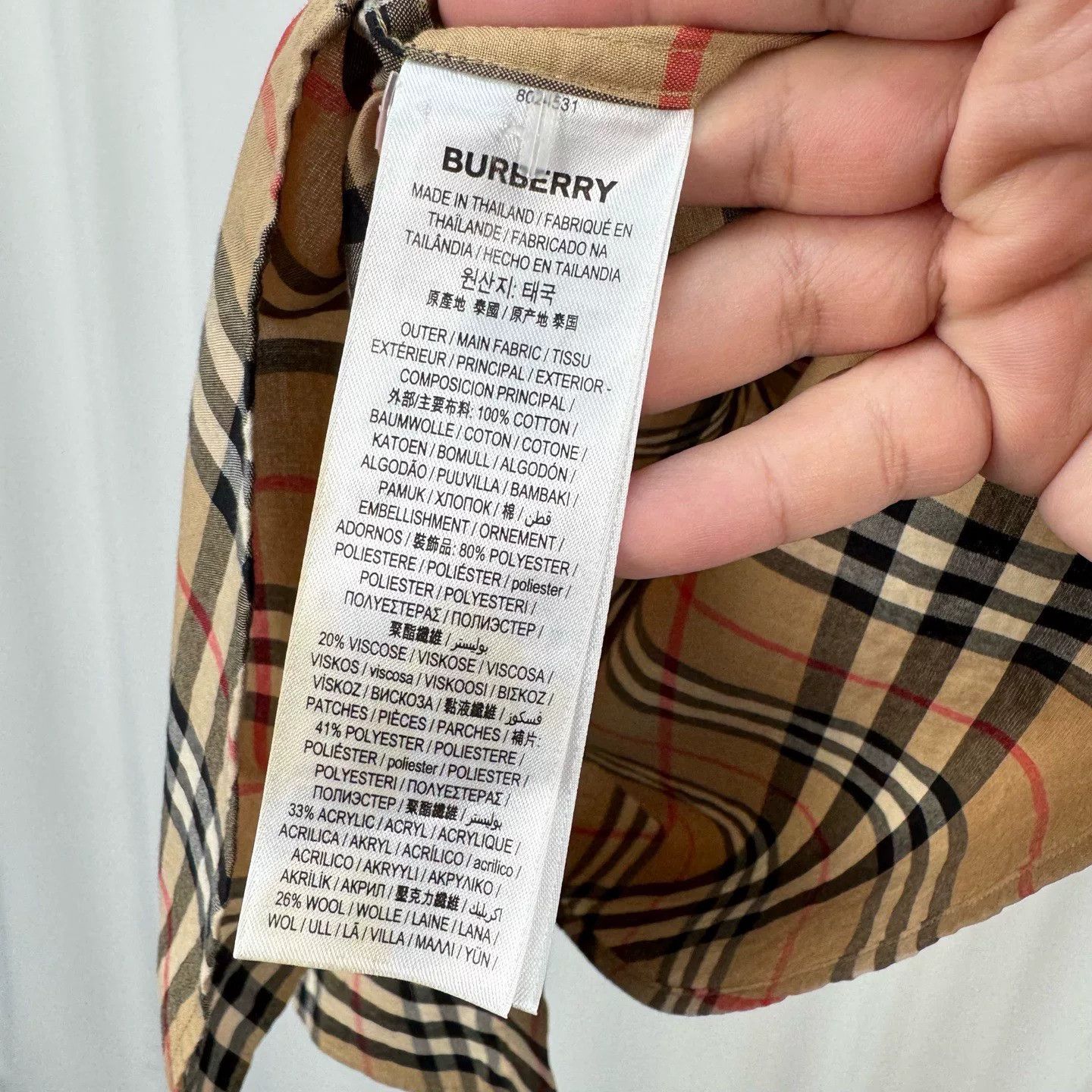 Burberry Burberry Embroidered Logo Check Short-Sleeve Shirt Size US S / EU 44-46 / 1 - 6 Thumbnail