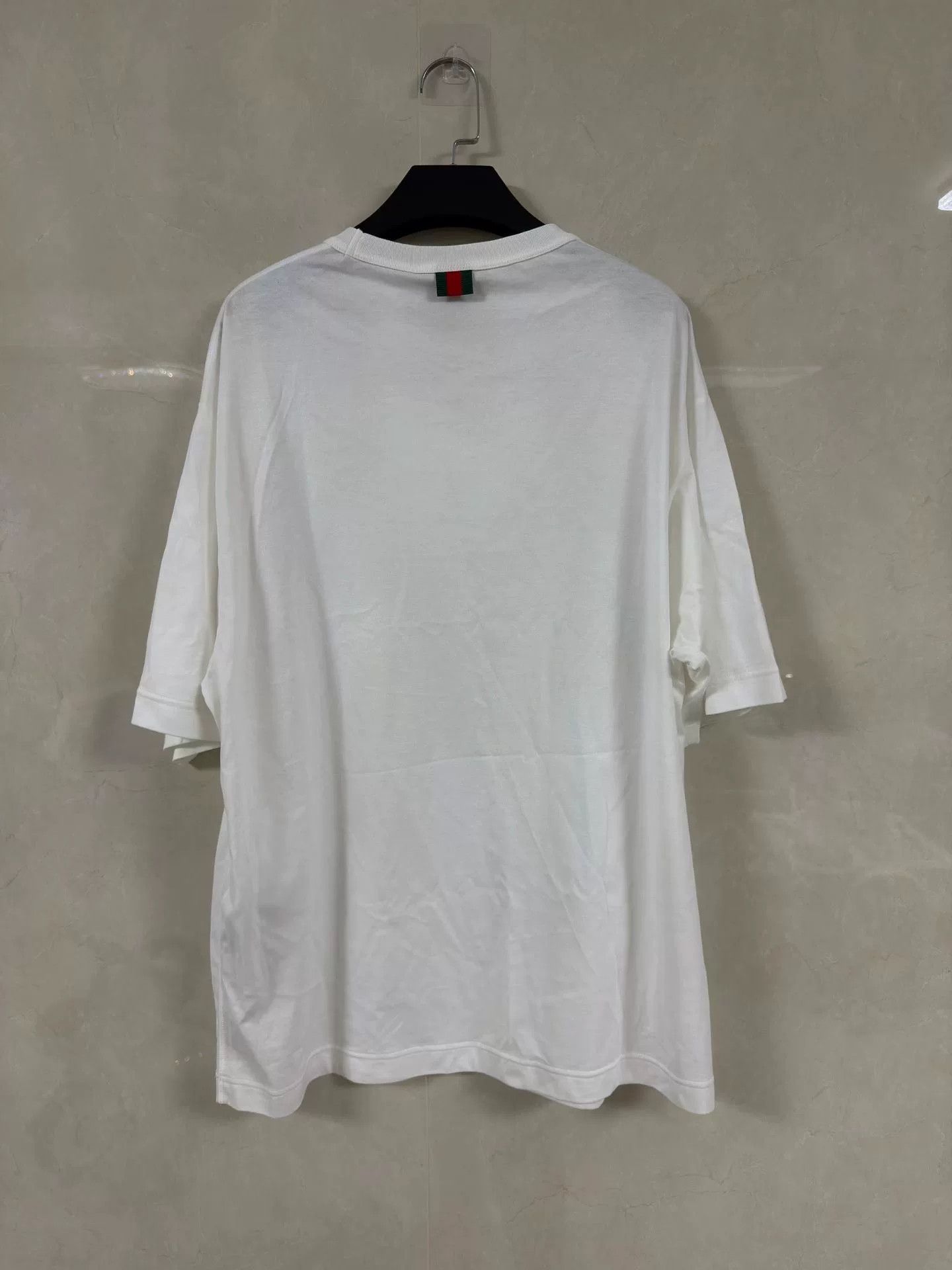 Gucci Gucci Men's White Solid Round Neck T-shirt Size US M / EU 48-50 / 2 - 2 Thumbnail