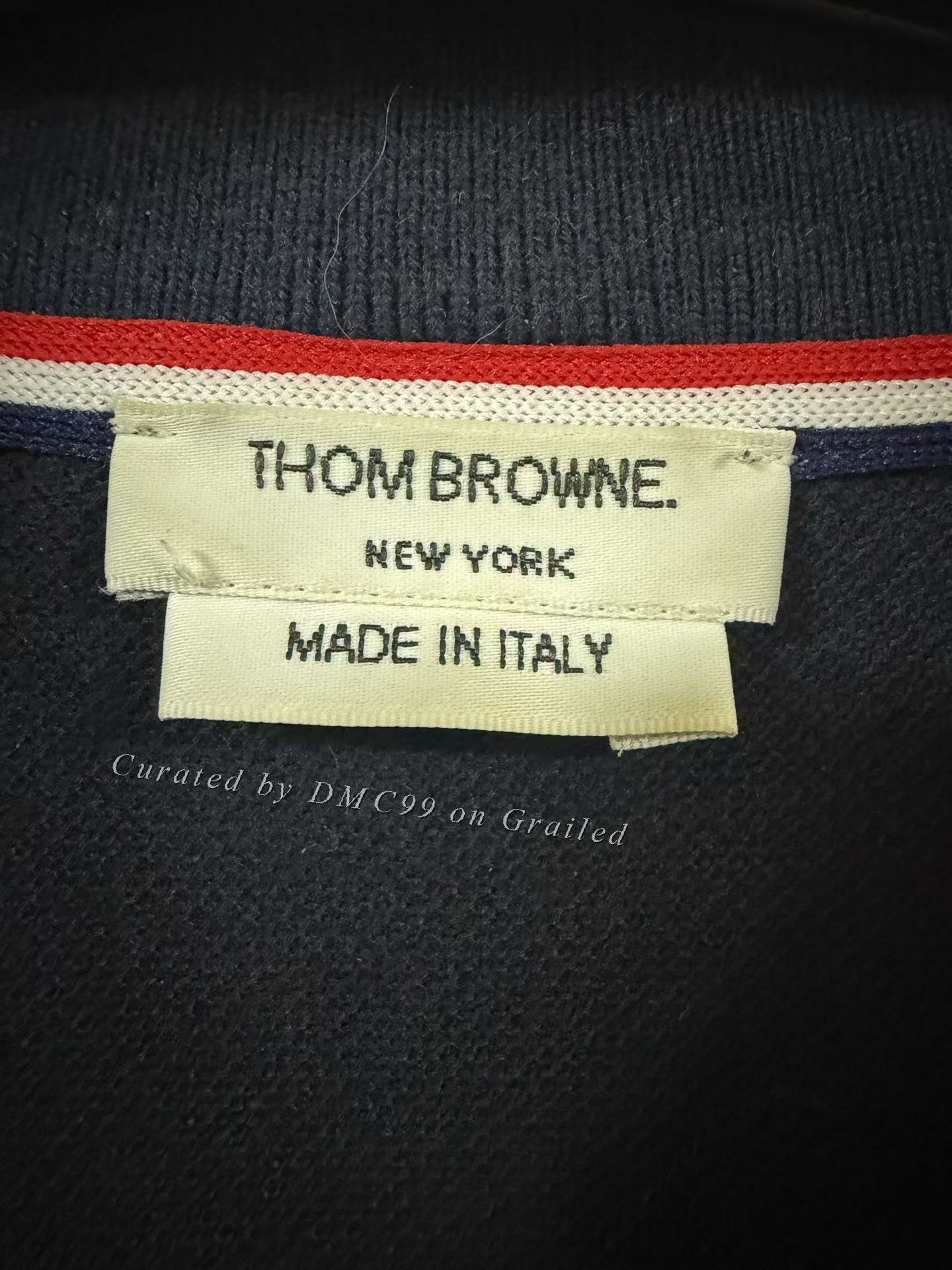 Thom Browne Thom Browne Blue-Black Striped Cotton Polo Size US M / EU 48-50 / 2 - 3 Thumbnail