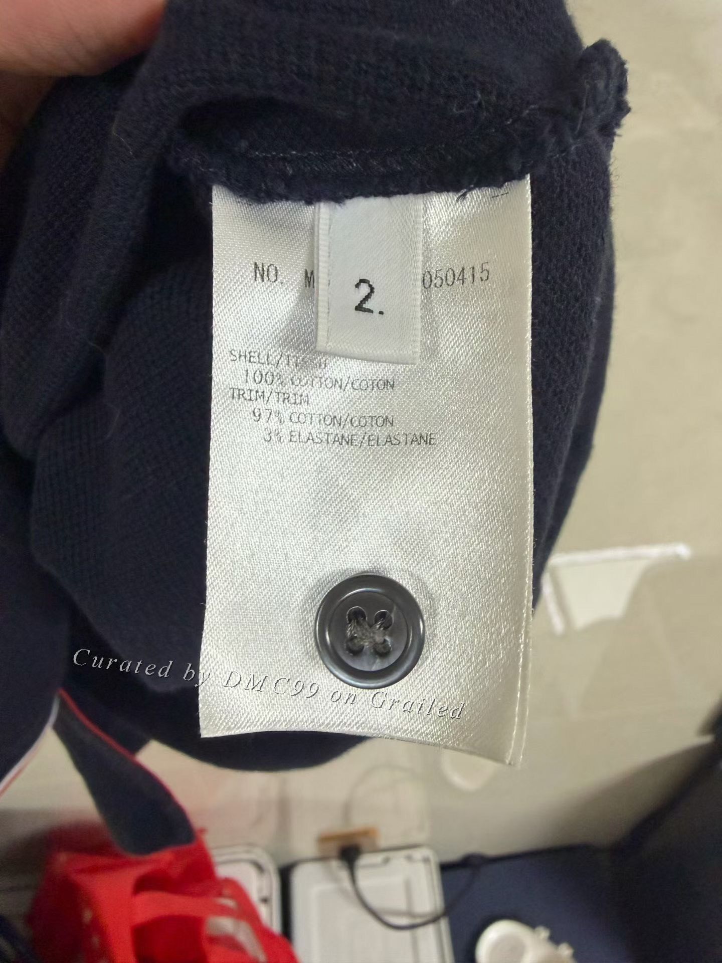 Thom Browne Thom Browne Blue-Black Striped Cotton Polo Size US M / EU 48-50 / 2 - 4 Thumbnail