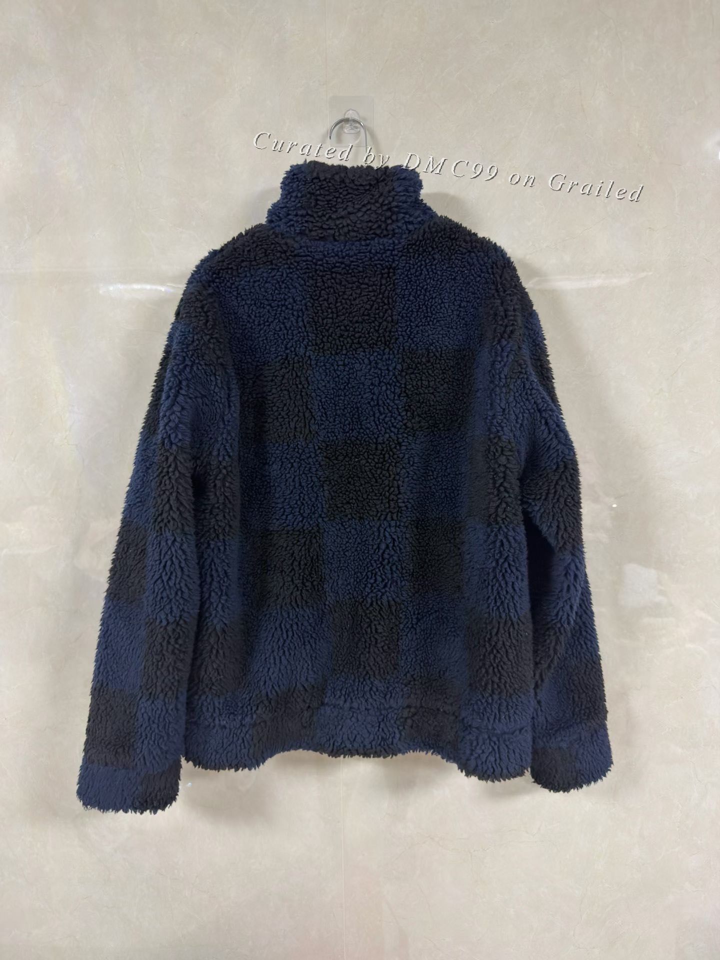 Louis Vuitton Louis Vuitton Blue Checkerboard Full Logo Teddy Jacket Size US L / EU 52-54 / 3 - 2 Thumbnail