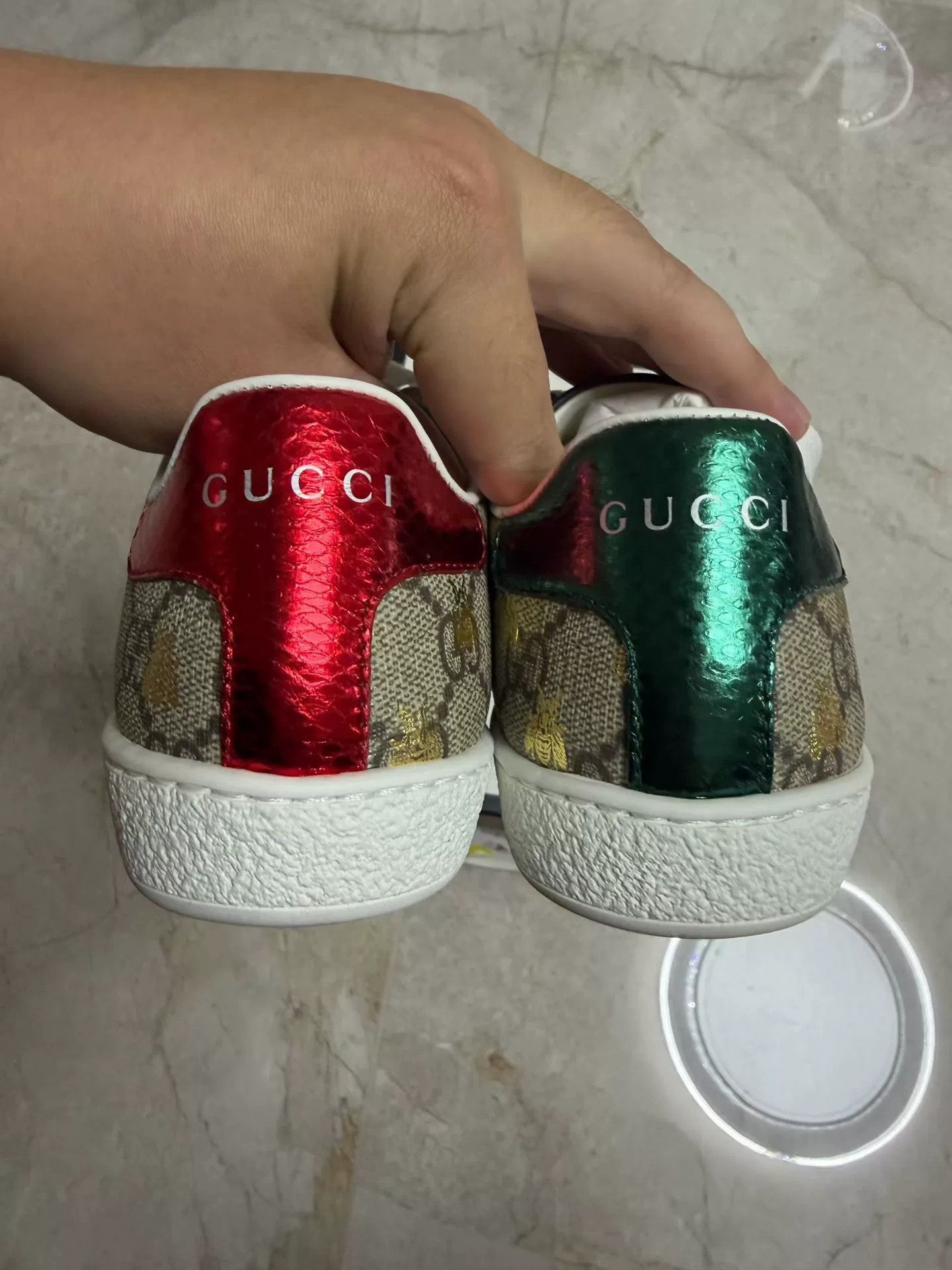 Gucci Gucci Gold Bee GG Monogram Sneakers Size US 4 / IT 34 - 3 Thumbnail
