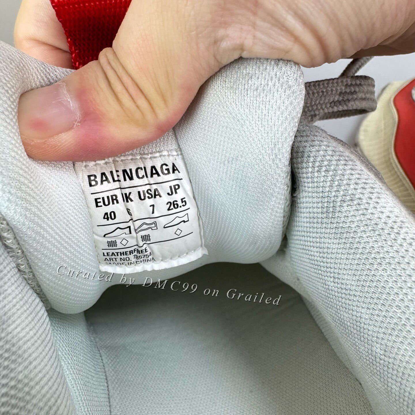 Balenciaga Balenciaga Cargo Distressed White Red Dad Shoes Size US 7 / EU 40 - 6 Thumbnail