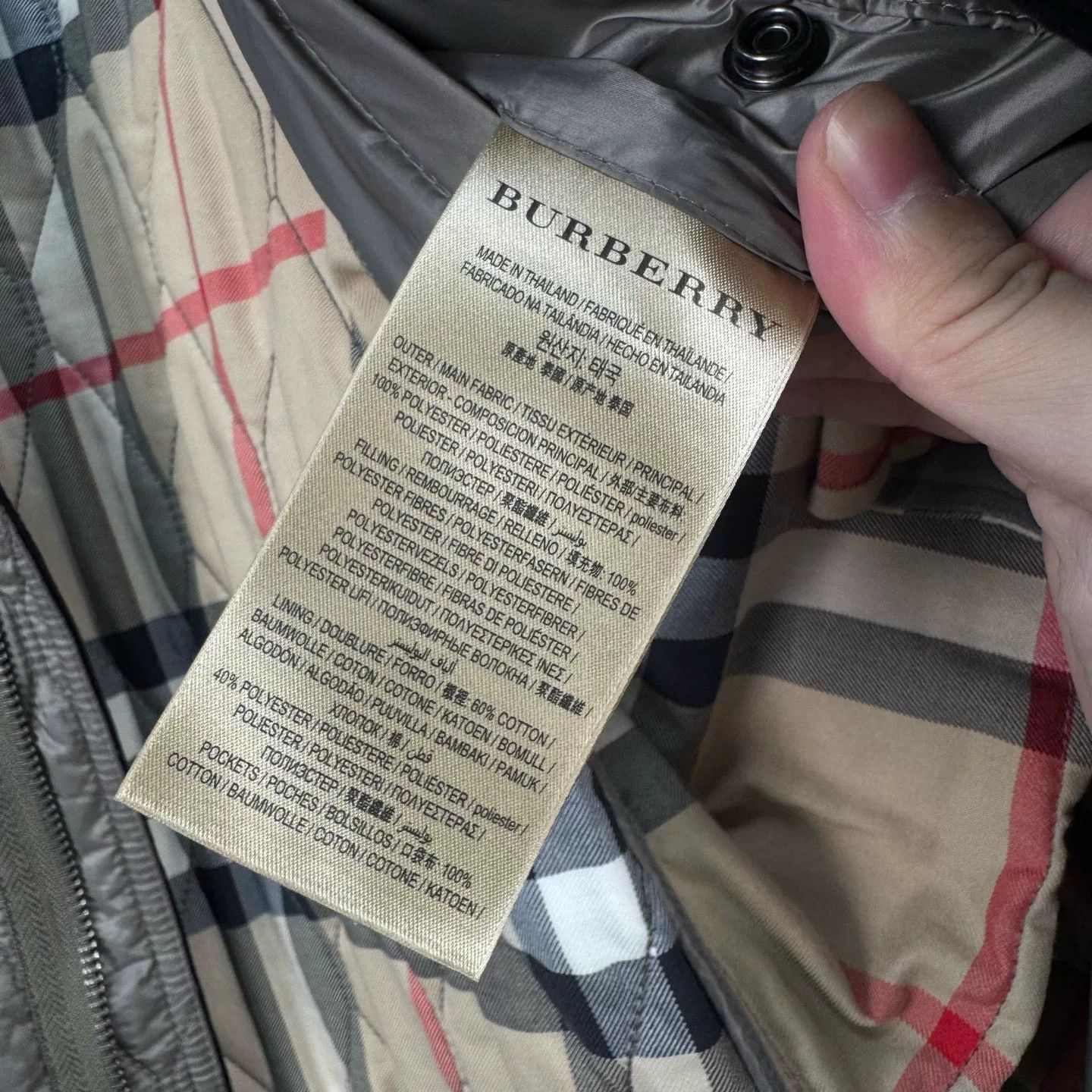 Burberry Burberry Corduroy Collar Quilted Check Jacket Size US M / EU 48-50 / 2 - 7 Thumbnail