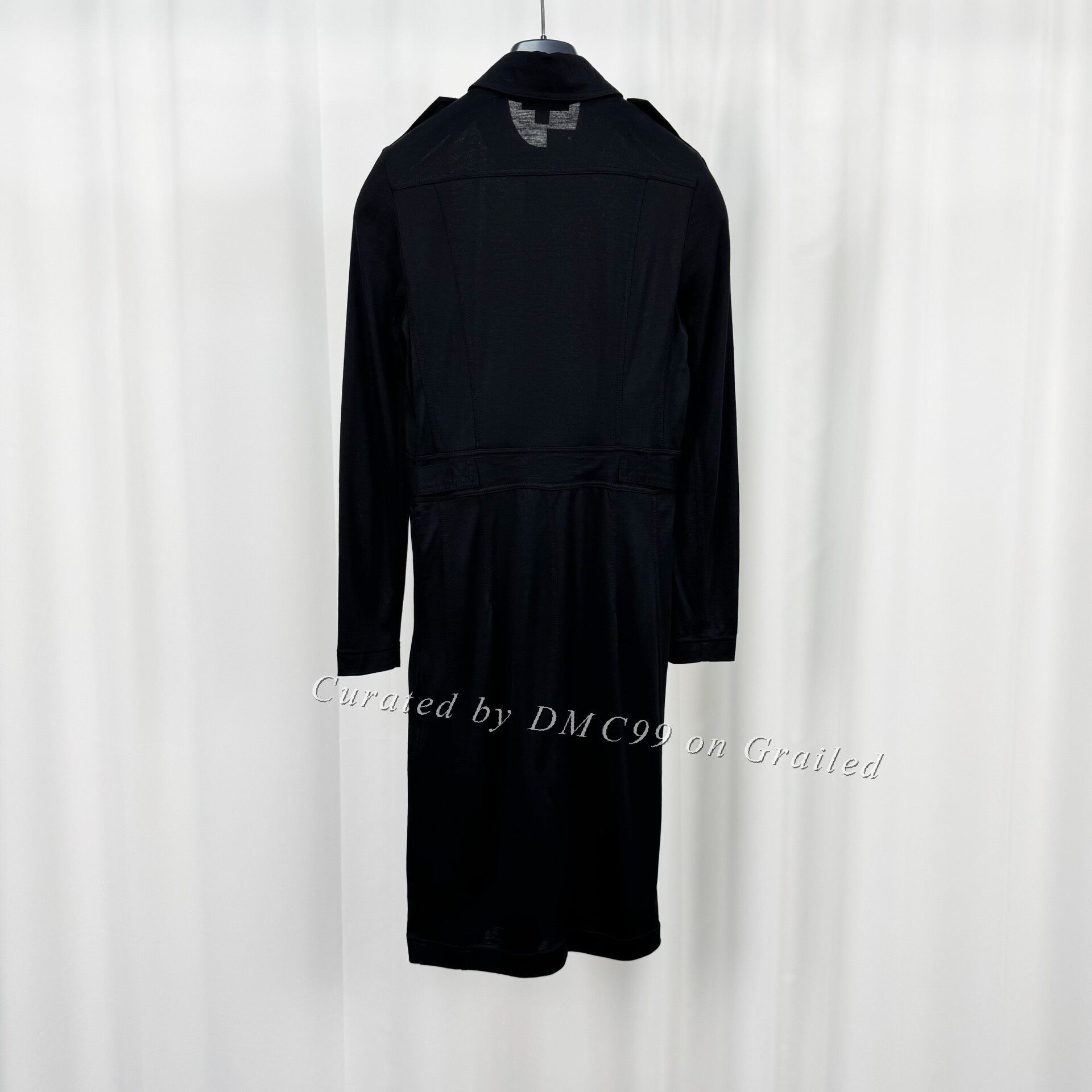 Burberry Burberry Black Epaulet Wool Dress Size XS / US 0-2 / IT 36-38 - 2 Thumbnail