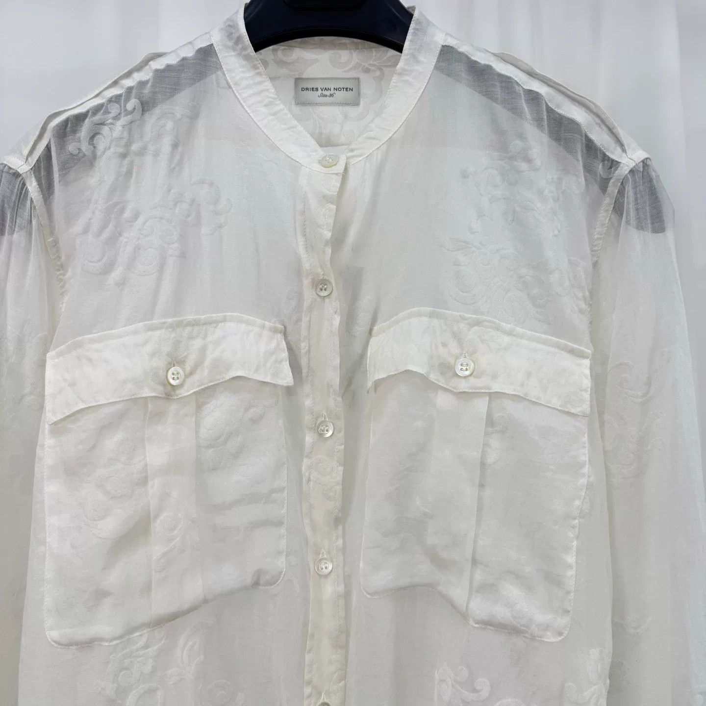 Dries Van Noten Dries Van Noten Silk Relief Shirt Size XS / US 0-2 / IT 36-38 - 3 Thumbnail
