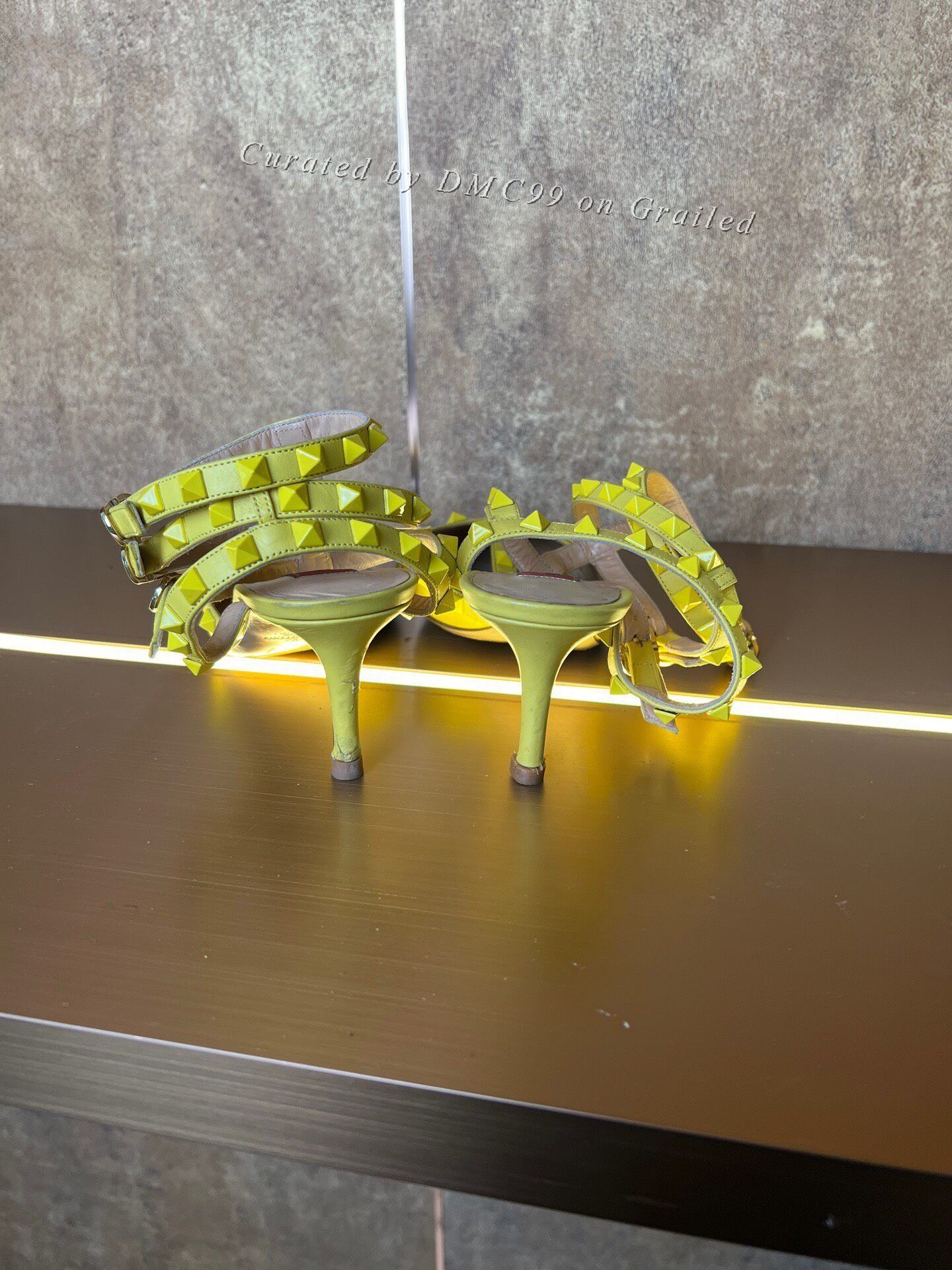 Valentino Valentino Yellow Strappy High Heels Size US 7.5 / IT 37.5 - 5 Thumbnail
