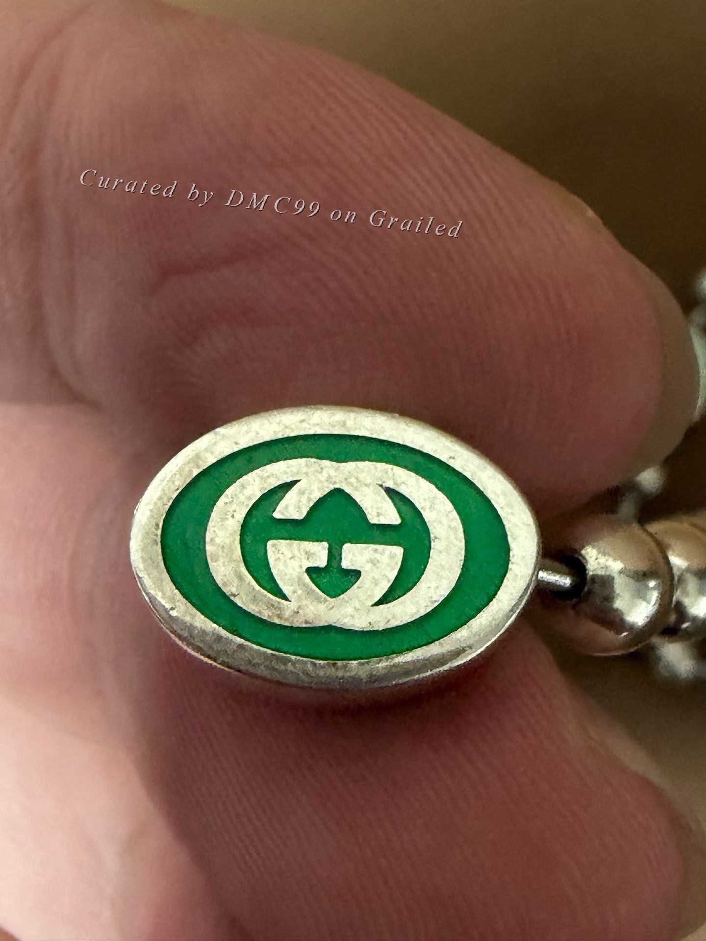 Gucci Gucci Green Enamel Silver Bead Bracelet Size ONE SIZE - 2 Thumbnail