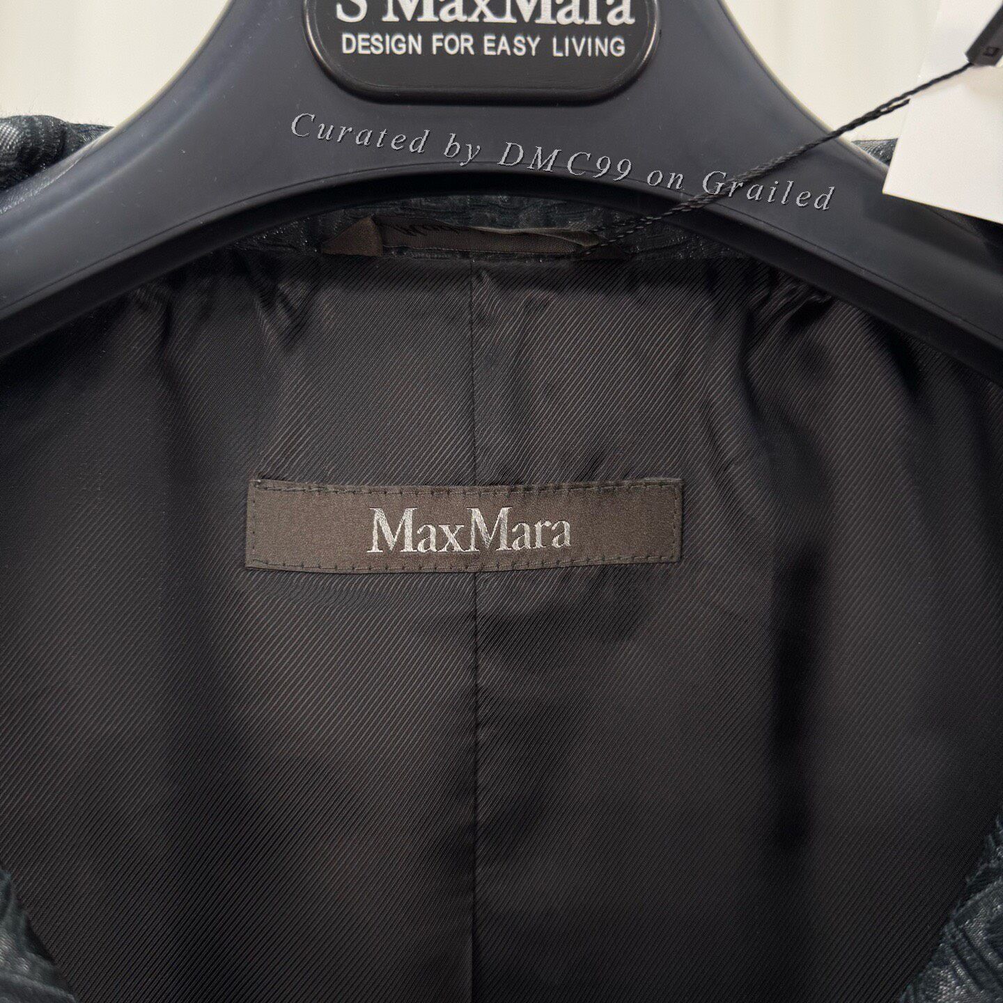 Max Mara Maxmara Black Jacquard Coat Size S / US 4 / IT 40 - 5 Thumbnail