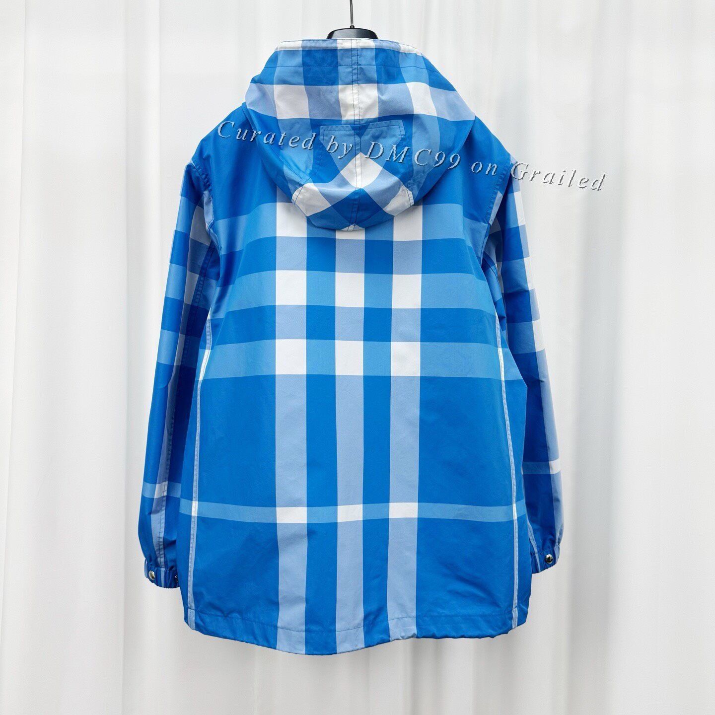 Burberry Burberry Blue White Check Hooded Jacket Size US L / EU 52-54 / 3 - 2 Thumbnail