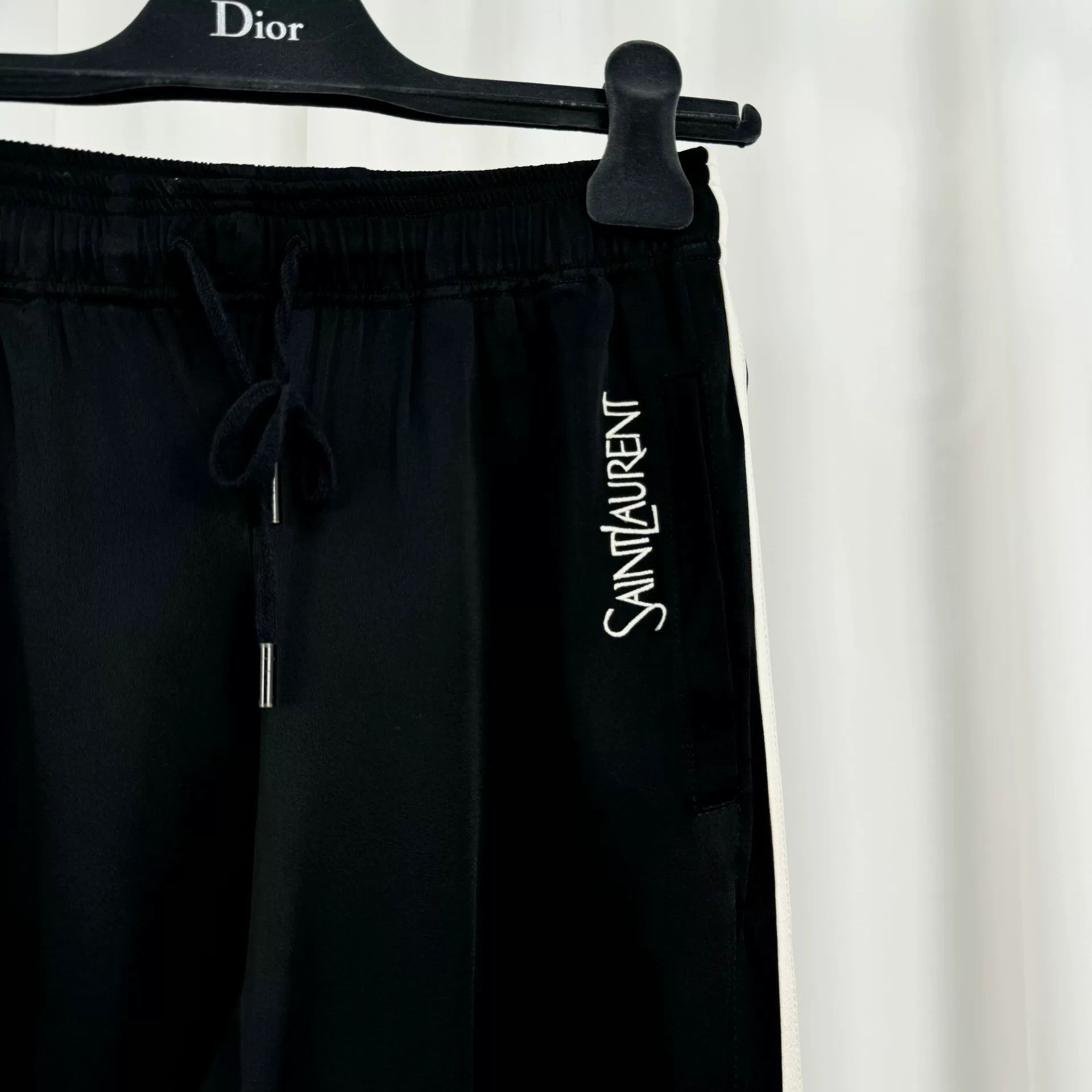 Saint Laurent Paris Saint Laurent New Embroidered Letter Acetate Trousers Size US 36 / EU 52 - 3 Thumbnail