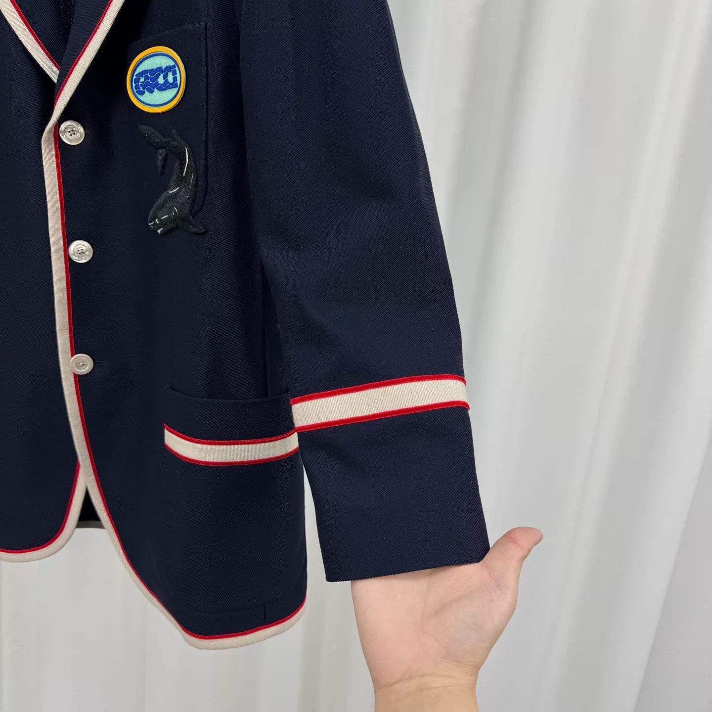 Gucci Gucci Embroidered Shark Letter Blazer Size US M / EU 48-50 / 2 - 4 Thumbnail