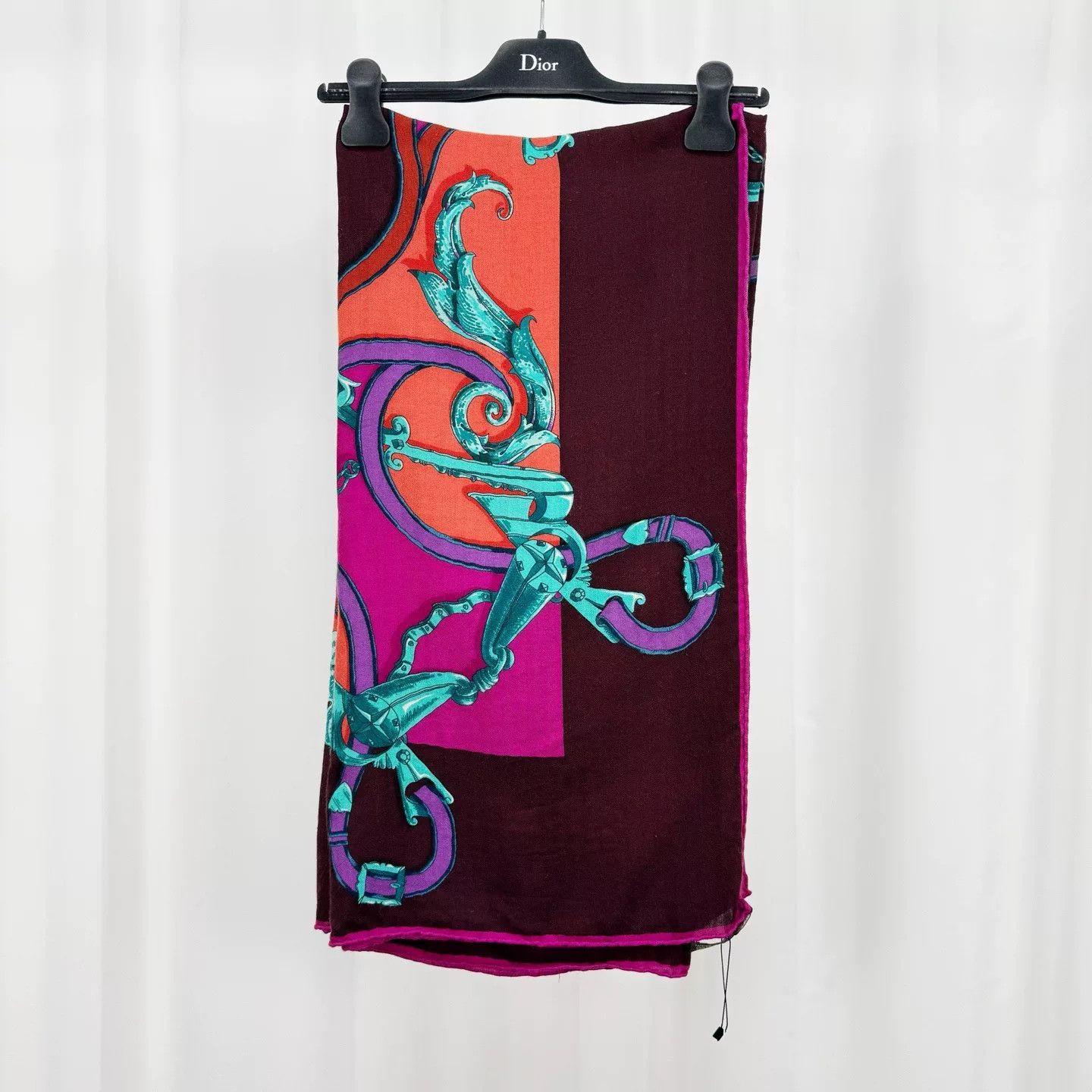 Hermes Hermes Wool Silk Blend Scarf Shawl Size ONE SIZE - 2 Thumbnail