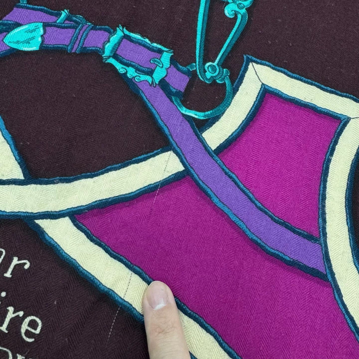 Hermes Hermes Wool Silk Blend Scarf Shawl Size ONE SIZE - 6 Thumbnail