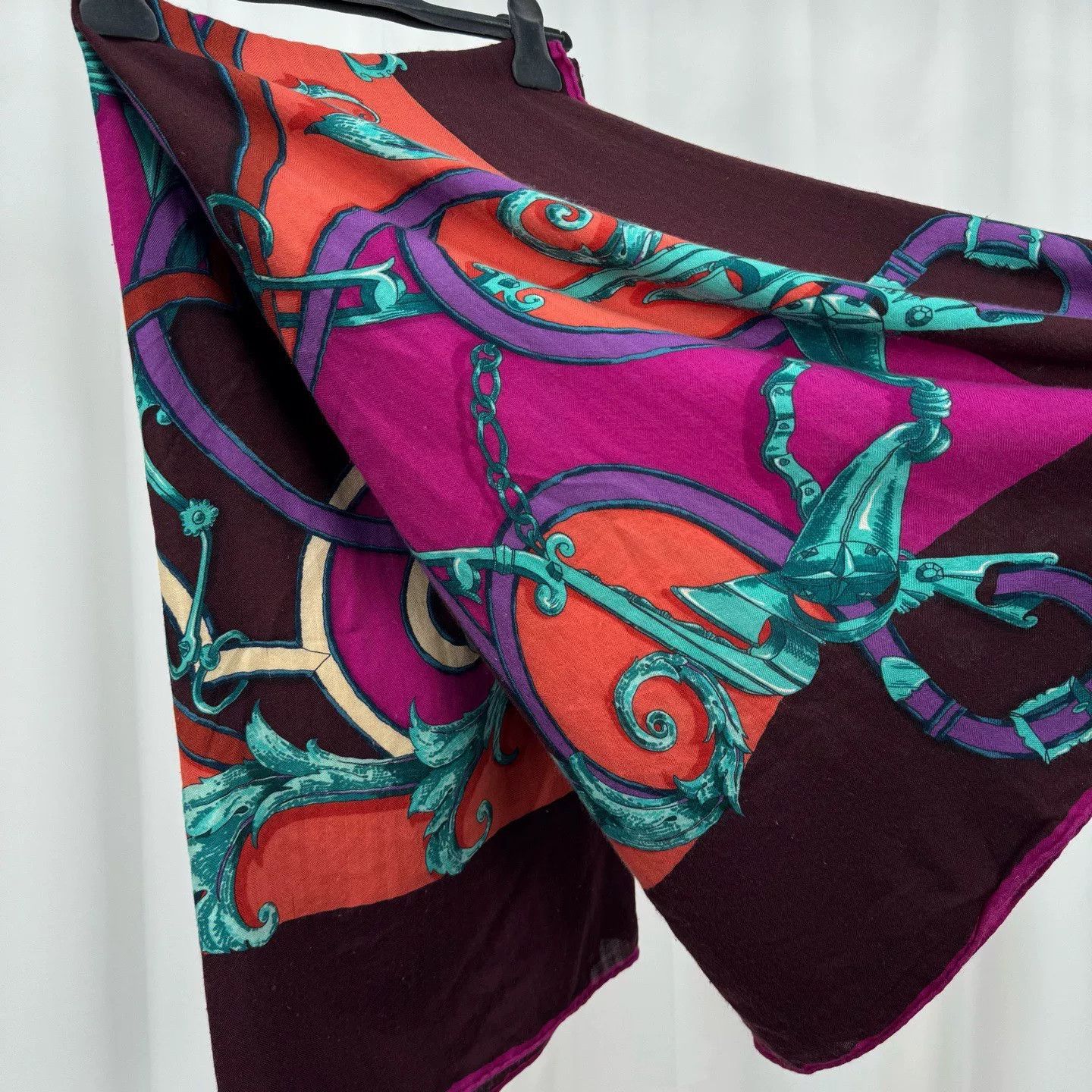 Hermes Hermes Wool Silk Blend Scarf Shawl Size ONE SIZE - 4 Thumbnail