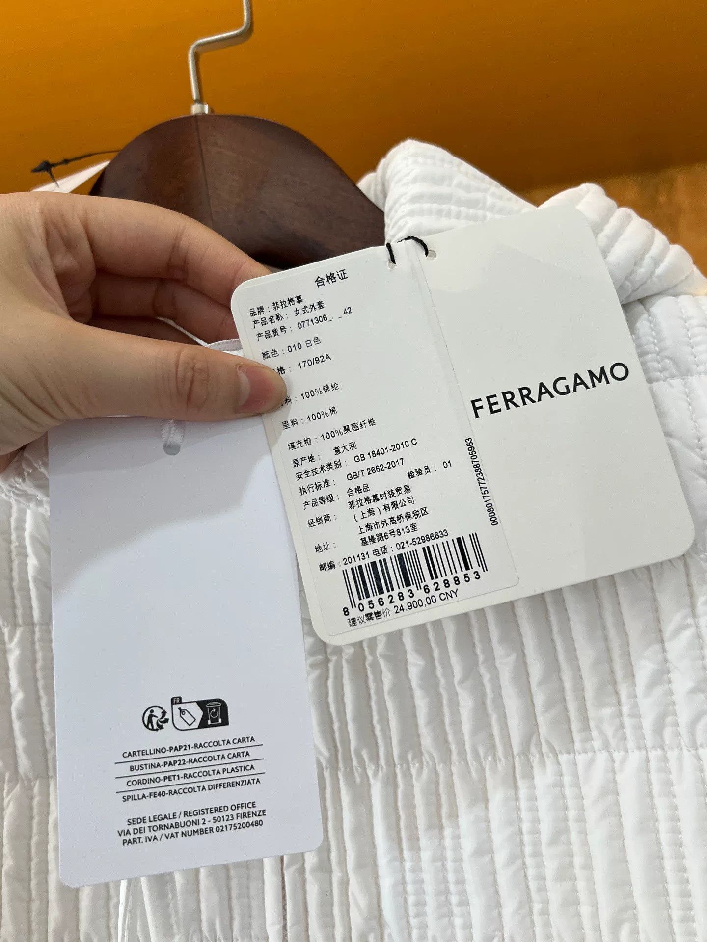 Salvatore Ferragamo Ferragamo Cotton Coat Size US XS / EU 42 / 0 - 5 Thumbnail