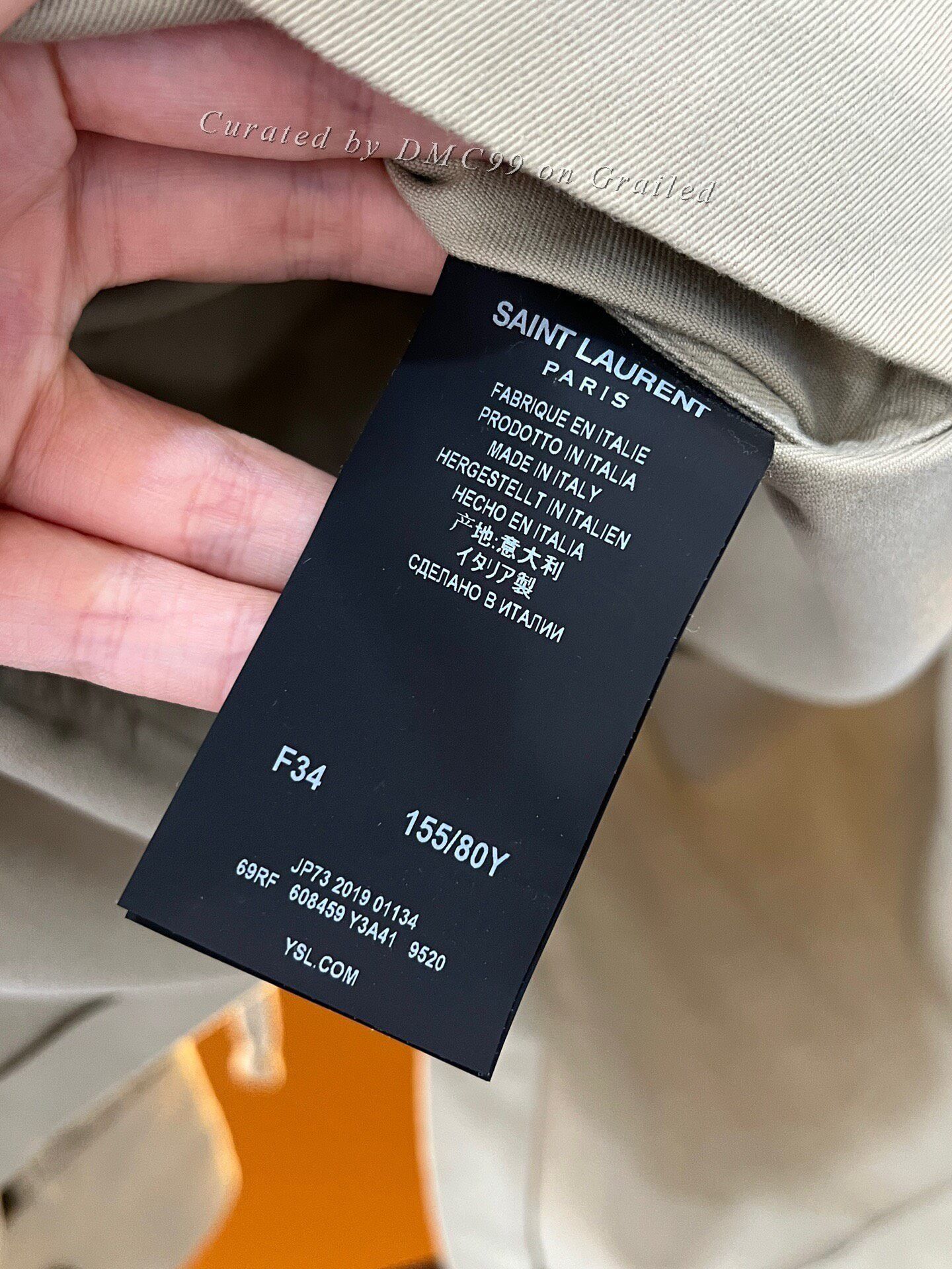 Saint Laurent Paris Slp Khaki Tie-Up Dress Size XXS / US 00 / IT 34 - 3 Thumbnail