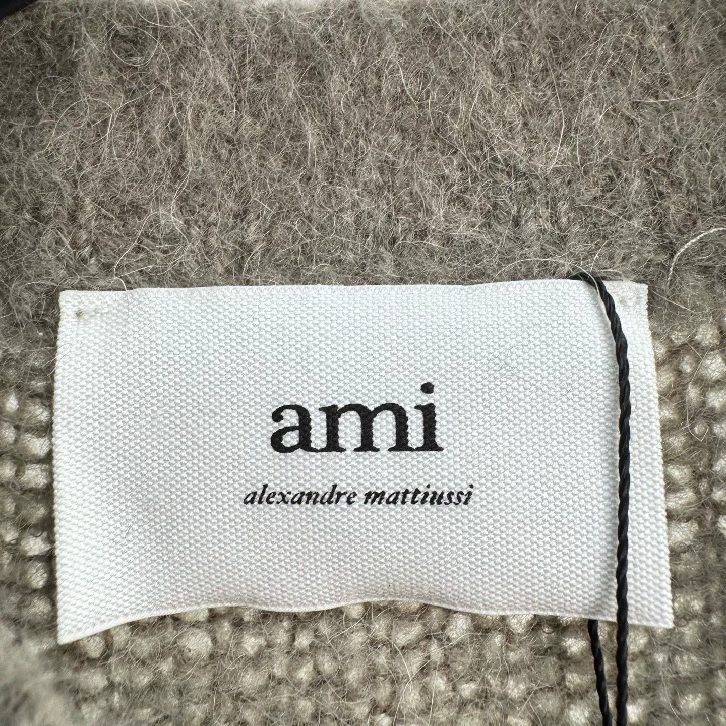 AMI Ami Oatmeal Gray Mohair Knit Sweater Size XS / US 0-2 / IT 36-38 - 5 Thumbnail