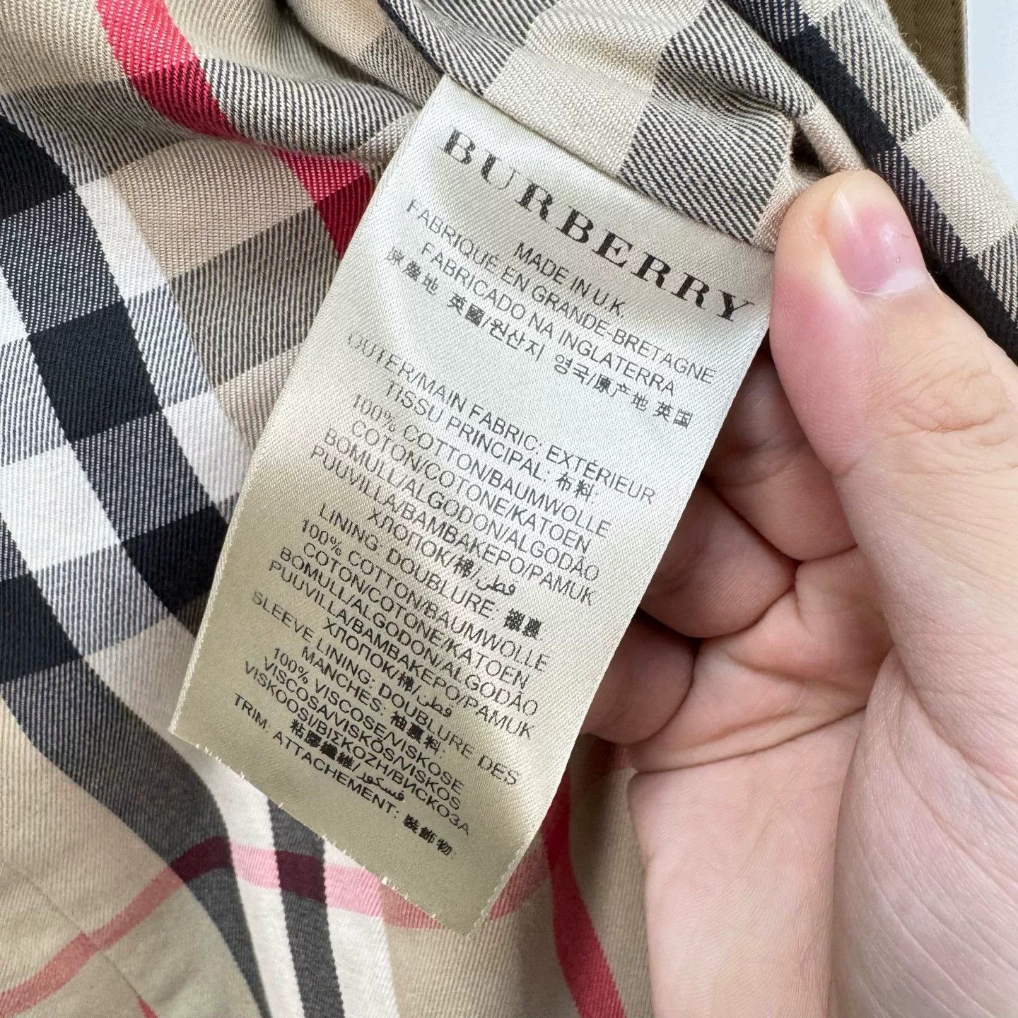 Burberry Burberry Gold Button Check Trench Coat Size XXS / US 00 / IT 34 - 8 Thumbnail