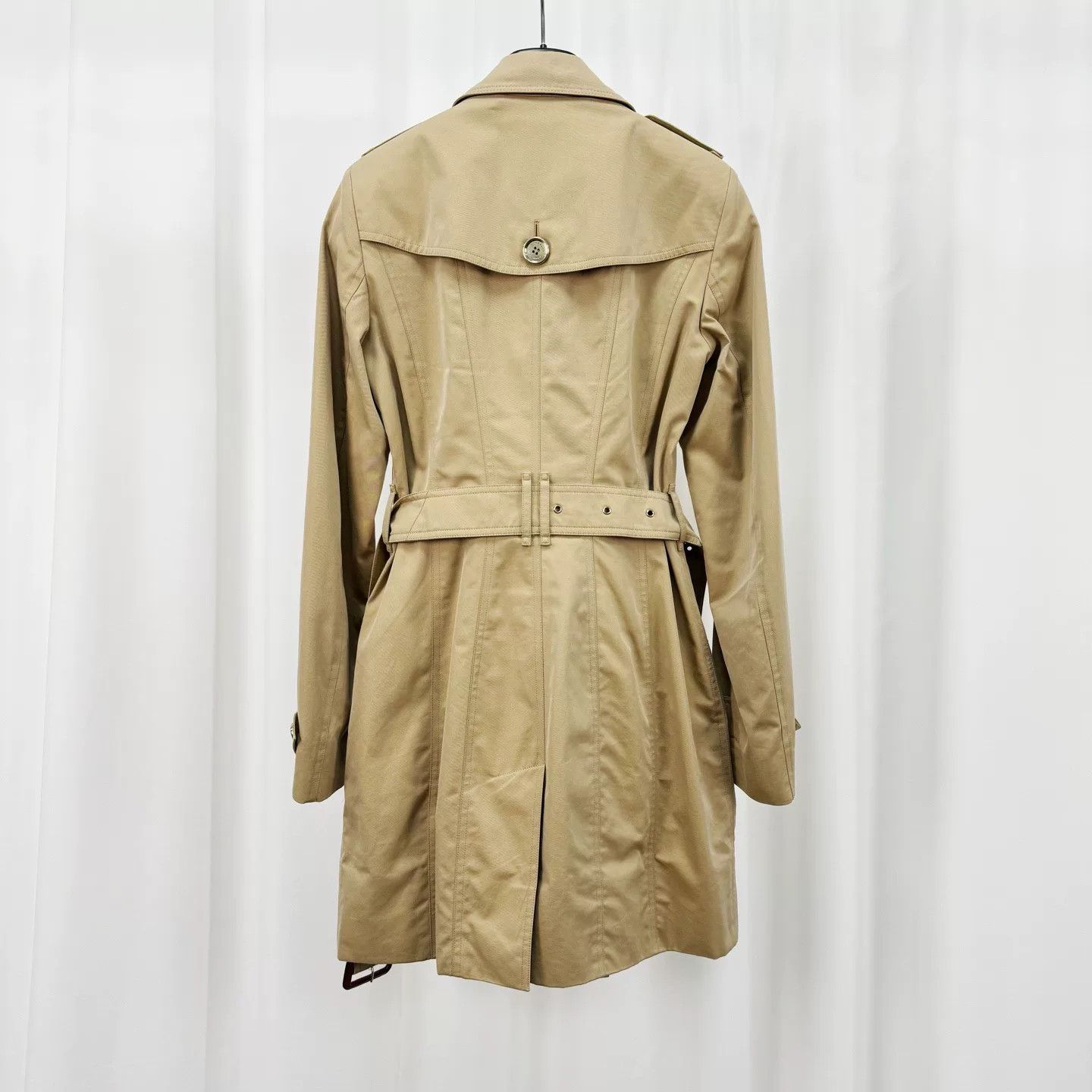 Burberry Burberry Gold Button Check Trench Coat Size XXS / US 00 / IT 34 - 2 Thumbnail