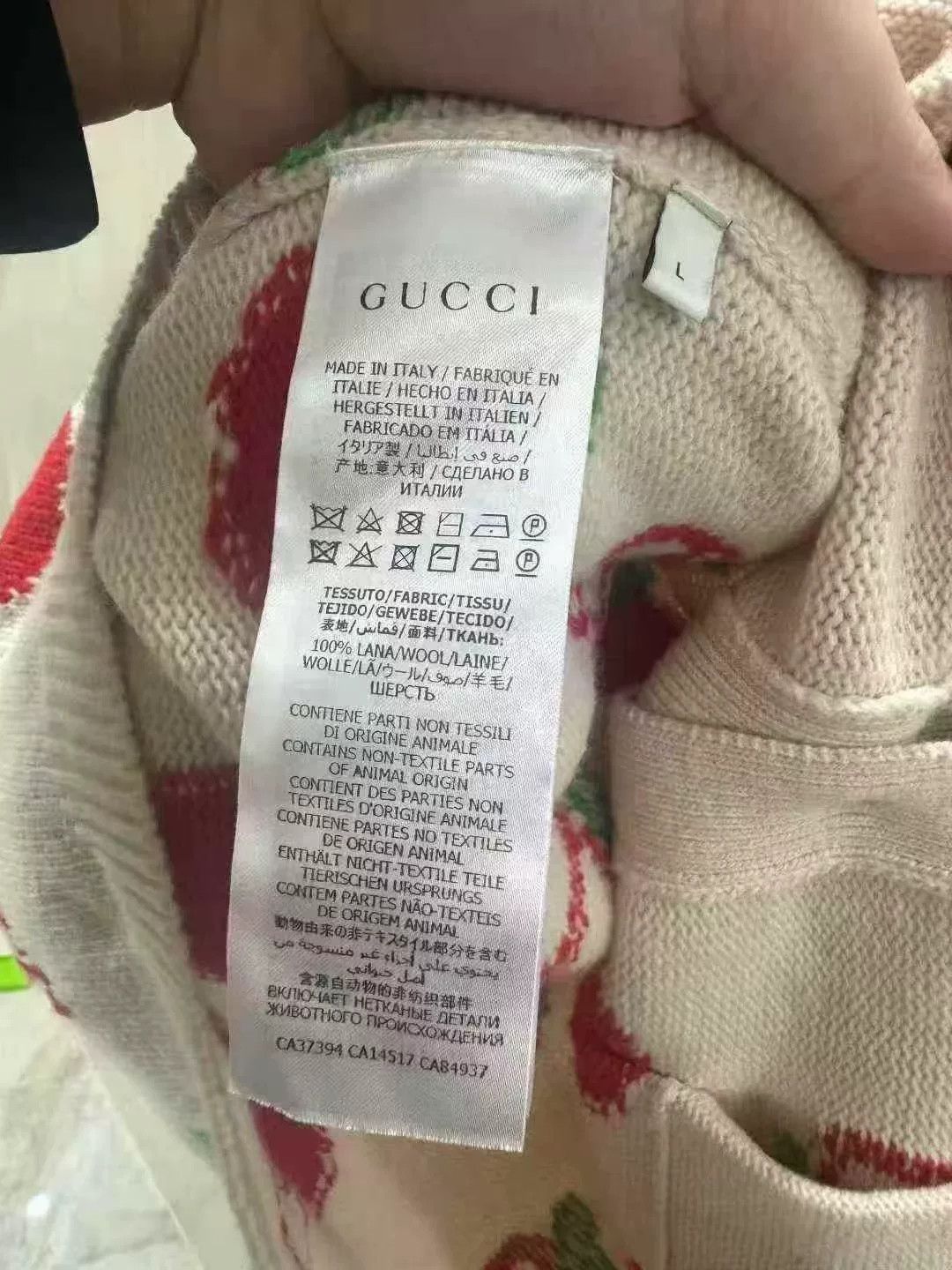 Gucci Gucci Wool Apple Double G Cardigan Size L / US 10 / IT 46 - 4 Thumbnail