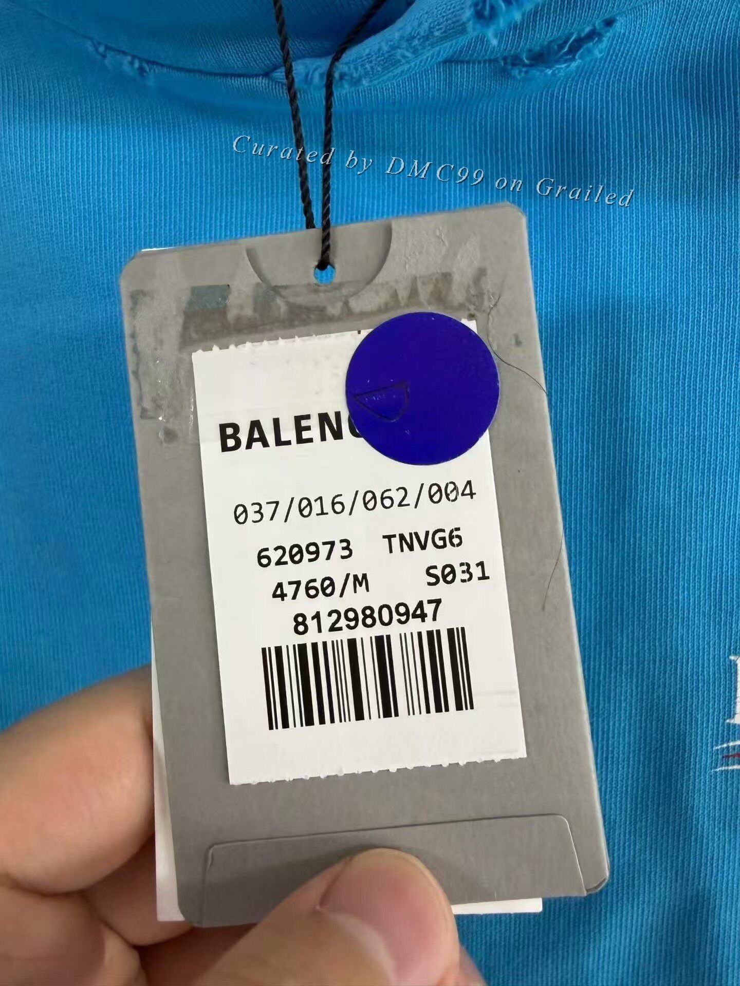 Balenciaga Balenciaga Blue Distressed Coke Hoodie Size US M / EU 48-50 / 2 - 5 Thumbnail
