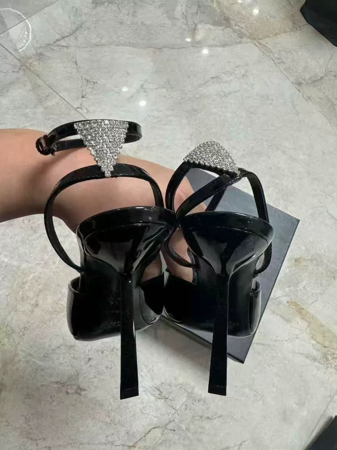 Saint Laurent Paris Saint Laurent Pointed Toe Buckle Stiletto Pumps Size US 4 / IT 34 - 3 Thumbnail