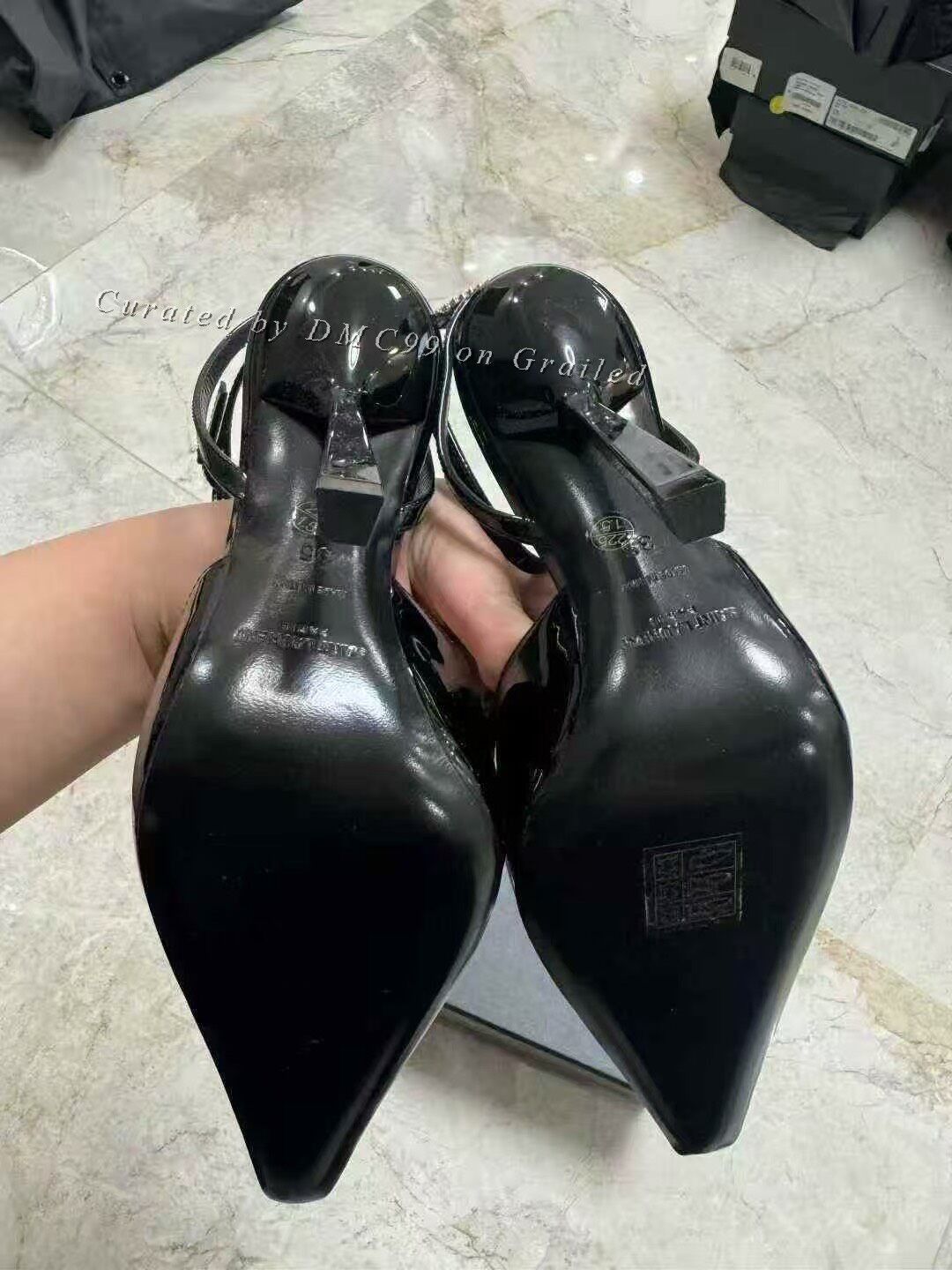 Saint Laurent Paris Saint Laurent Pointed Toe Buckle Stiletto Pumps Size US 4 / IT 34 - 4 Thumbnail