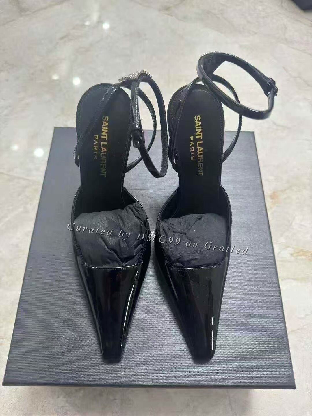 Saint Laurent Paris Saint Laurent Pointed Toe Buckle Stiletto Pumps Size US 4 / IT 34 - 2 Thumbnail