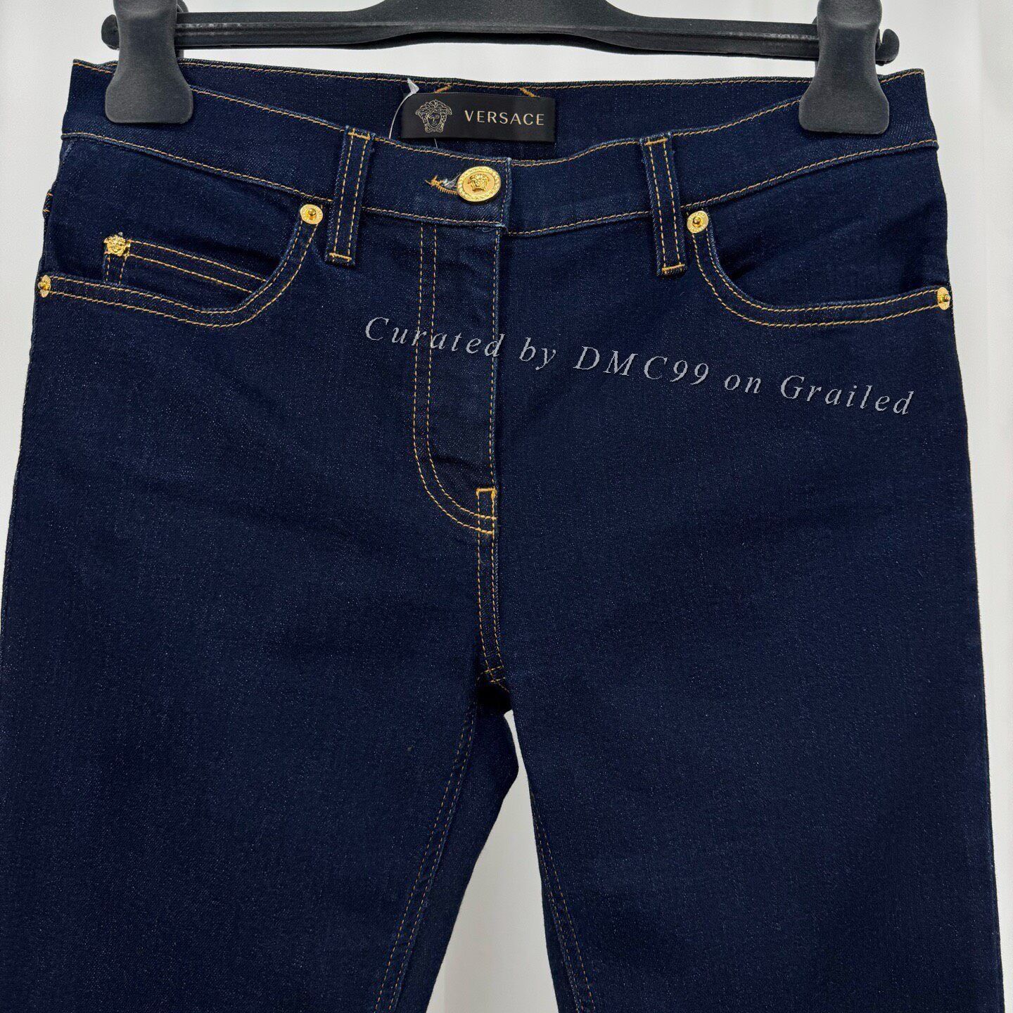 Versace Versace Gold Buckle Medusa Embroidery Jeans Size US 36 / EU 52 - 3 Thumbnail