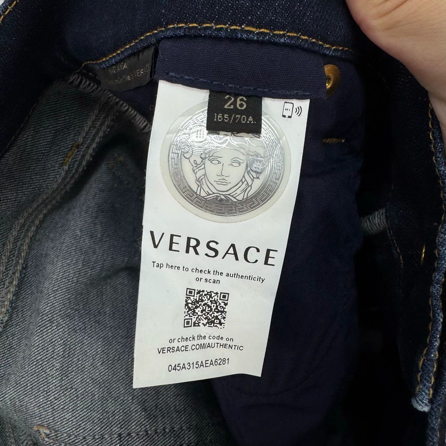 Versace Versace Gold Buckle Medusa Embroidery Jeans Size US 36 / EU 52 - 6 Thumbnail
