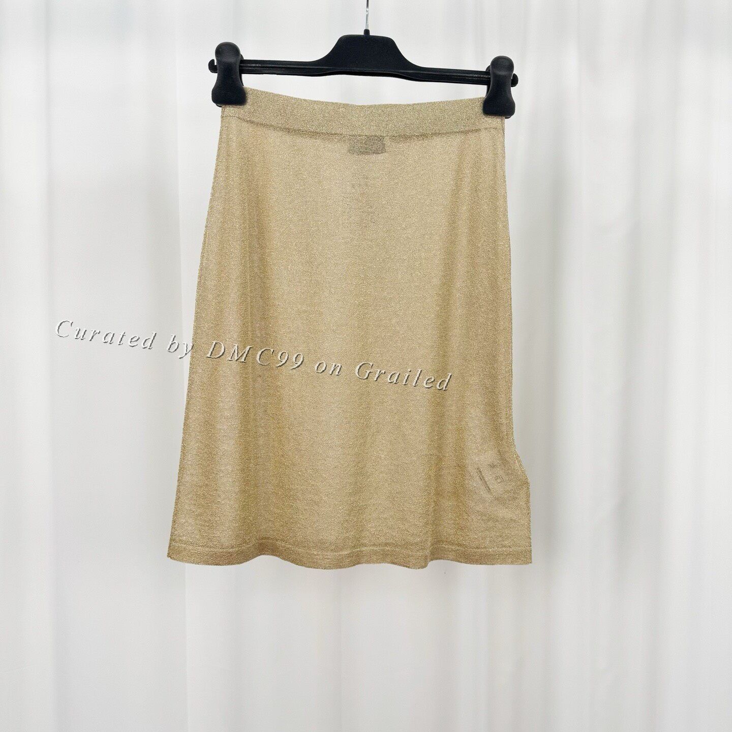 Miu Miu Miu Miu Embroidered Letter Gold Thread Skirt Size 40" / US 18 - 2 Thumbnail