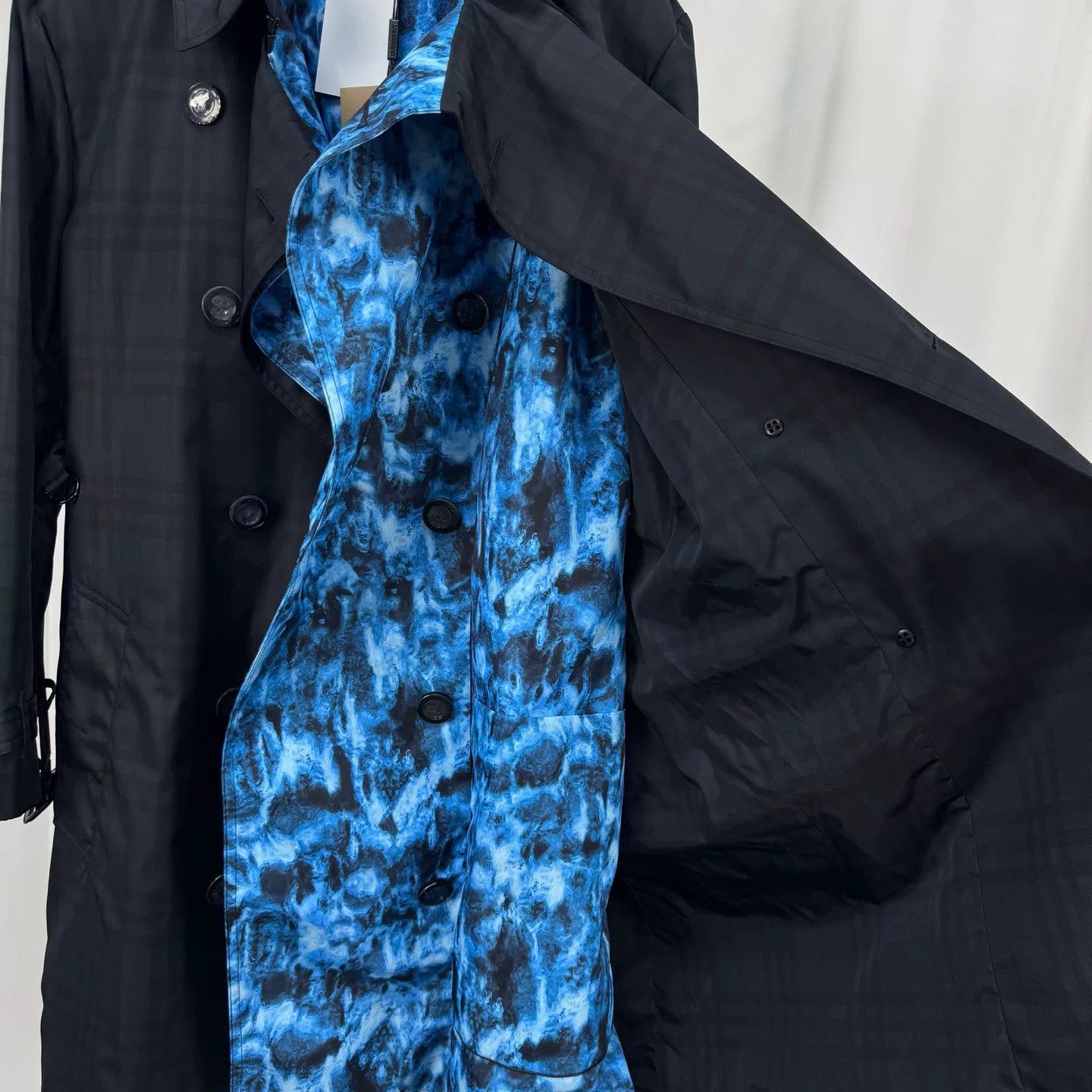 Burberry Burberry Check Lining Tie-Dye Trench Coat Size XXS / US 00 / IT 34 - 4 Thumbnail