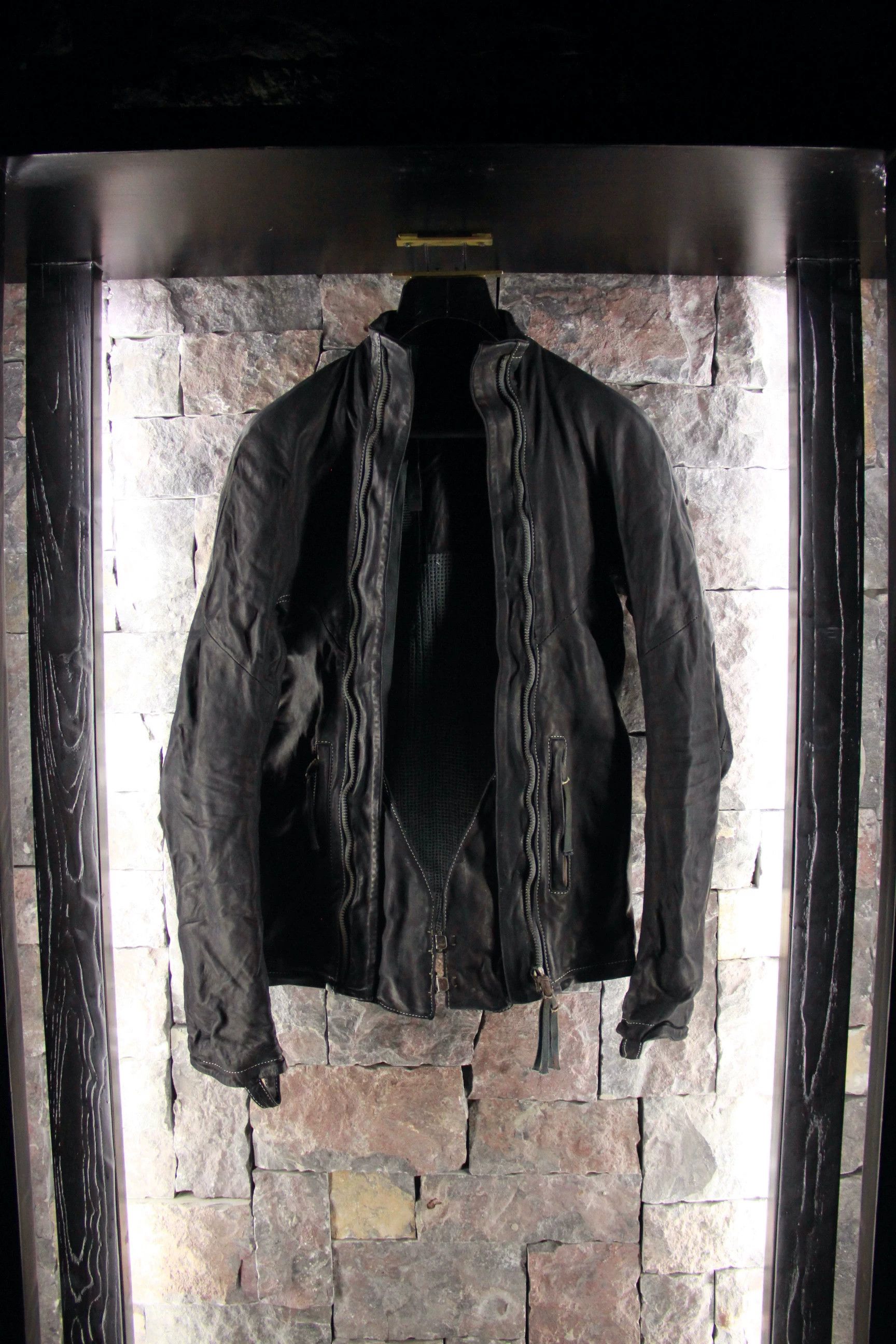 Boris Bidjan Saberi Boris Bidjan Saberi Black Leather Jacket Men l Size US L / EU 52-54 / 3 - 2 Thumbnail