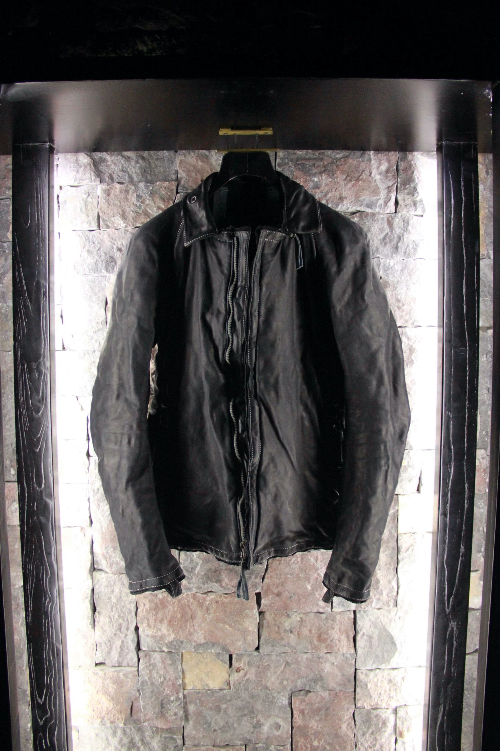 Boris Bidjan Saberi Boris Bidjan Saberi Black Leather Jacket Men m Size US M / EU 48-50 / 2 - 2 Thumbnail