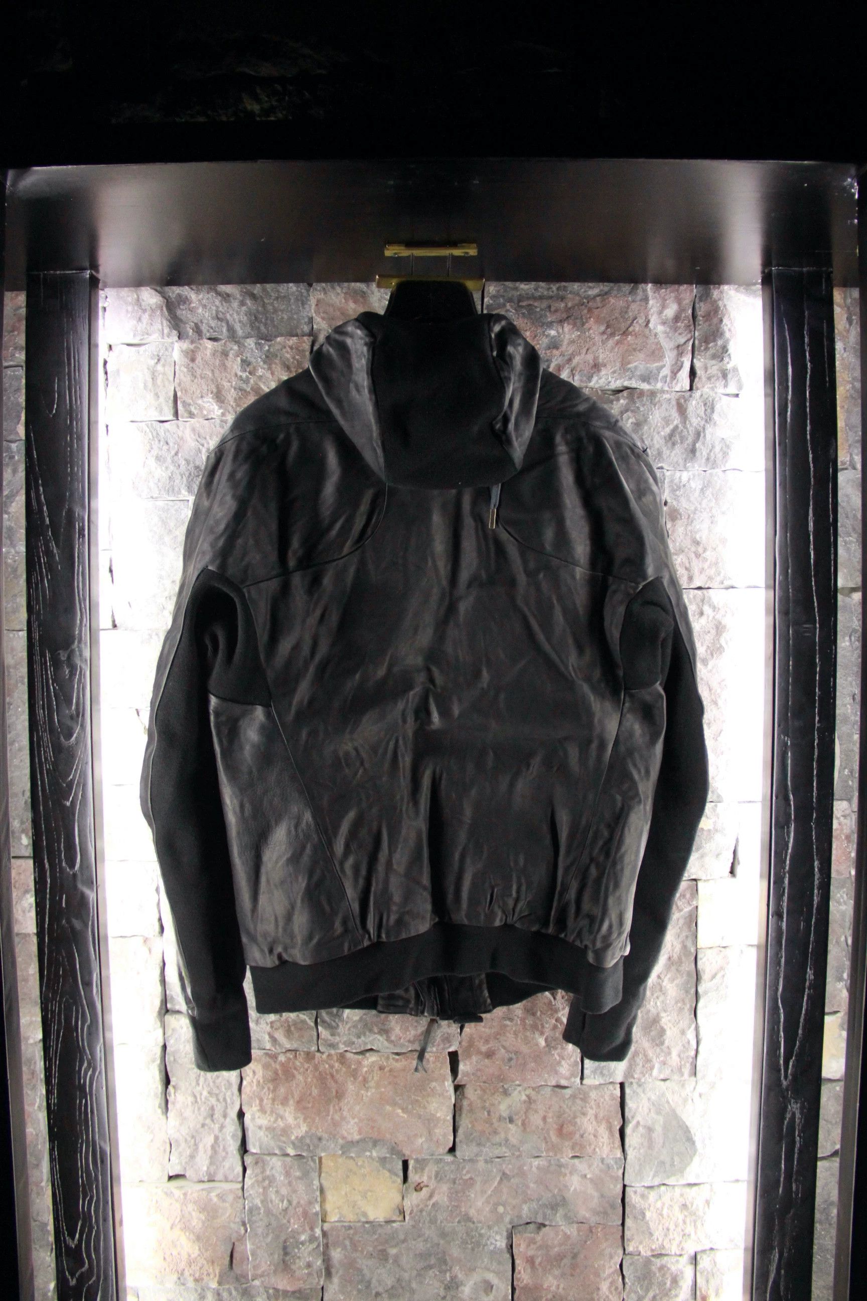 Boris Bidjan Saberi Boris Bidjan Saberi Black Leather Jacket Men l Size US L / EU 52-54 / 3 - 3 Thumbnail