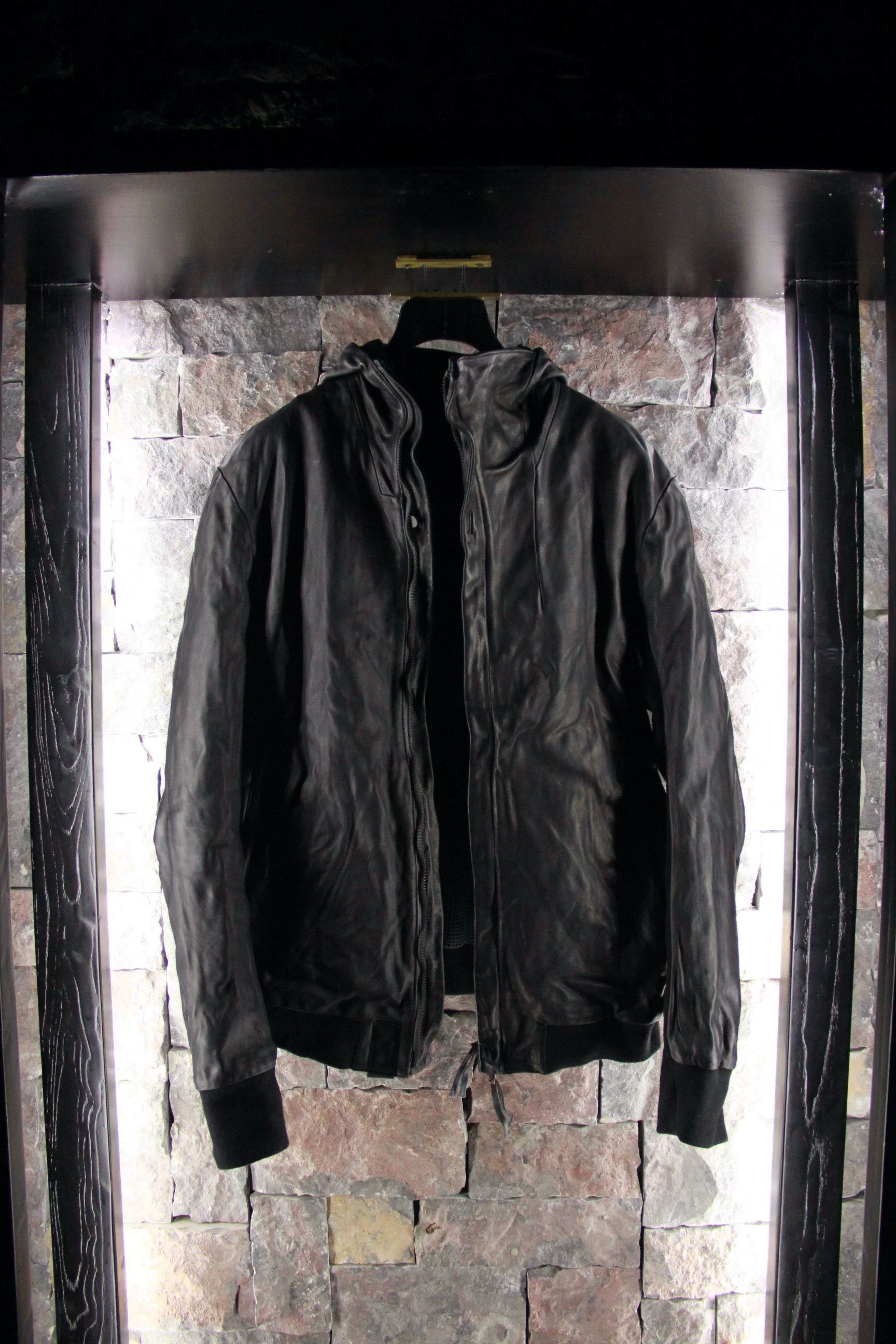 Boris Bidjan Saberi Boris Bidjan Saberi Black Leather Jacket Men l Size US L / EU 52-54 / 3 - 2 Thumbnail